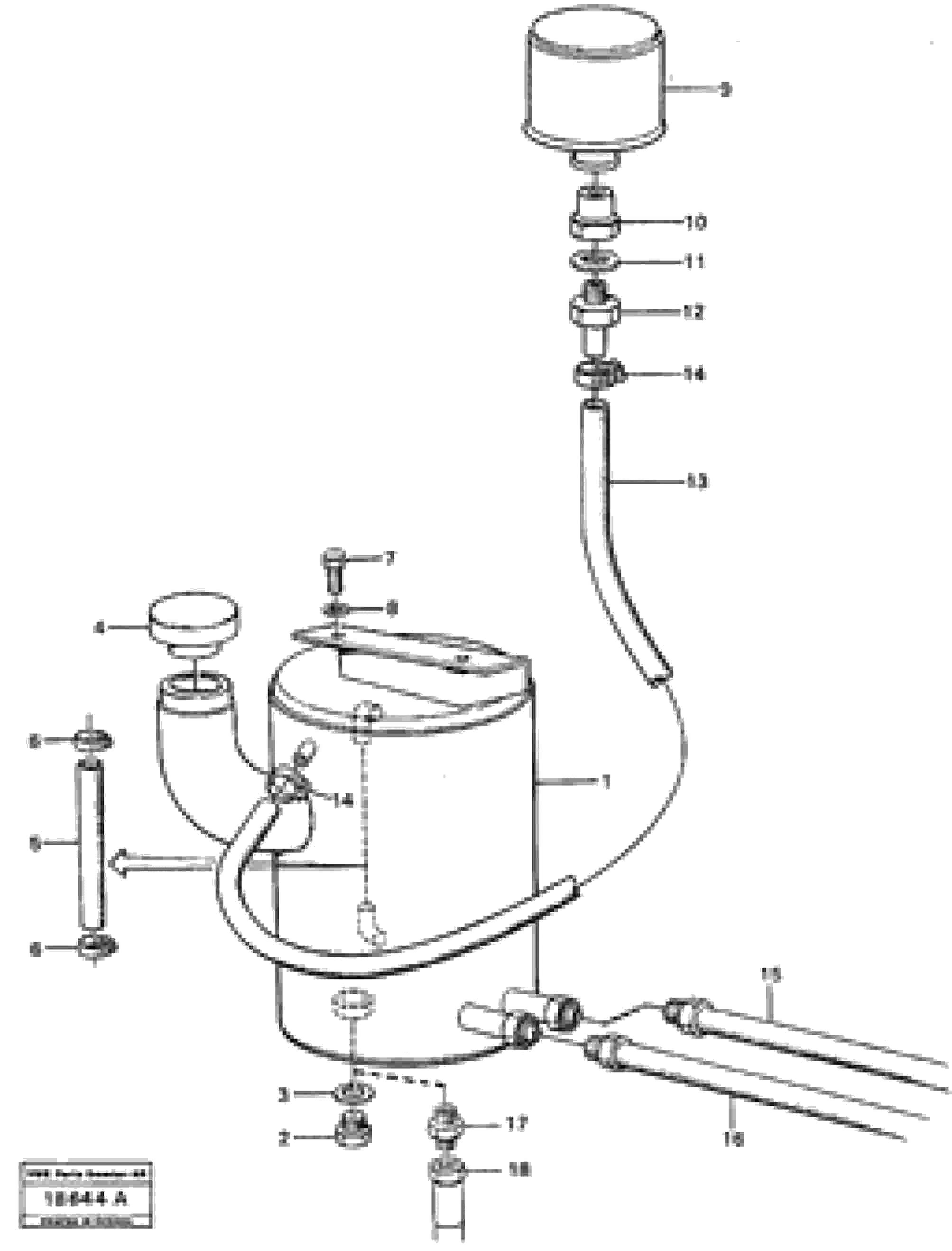 Схема запчастей Volvo L70 - 67737 Tank with fitting parts L70 L70 S/N -7400/ -60500 USA