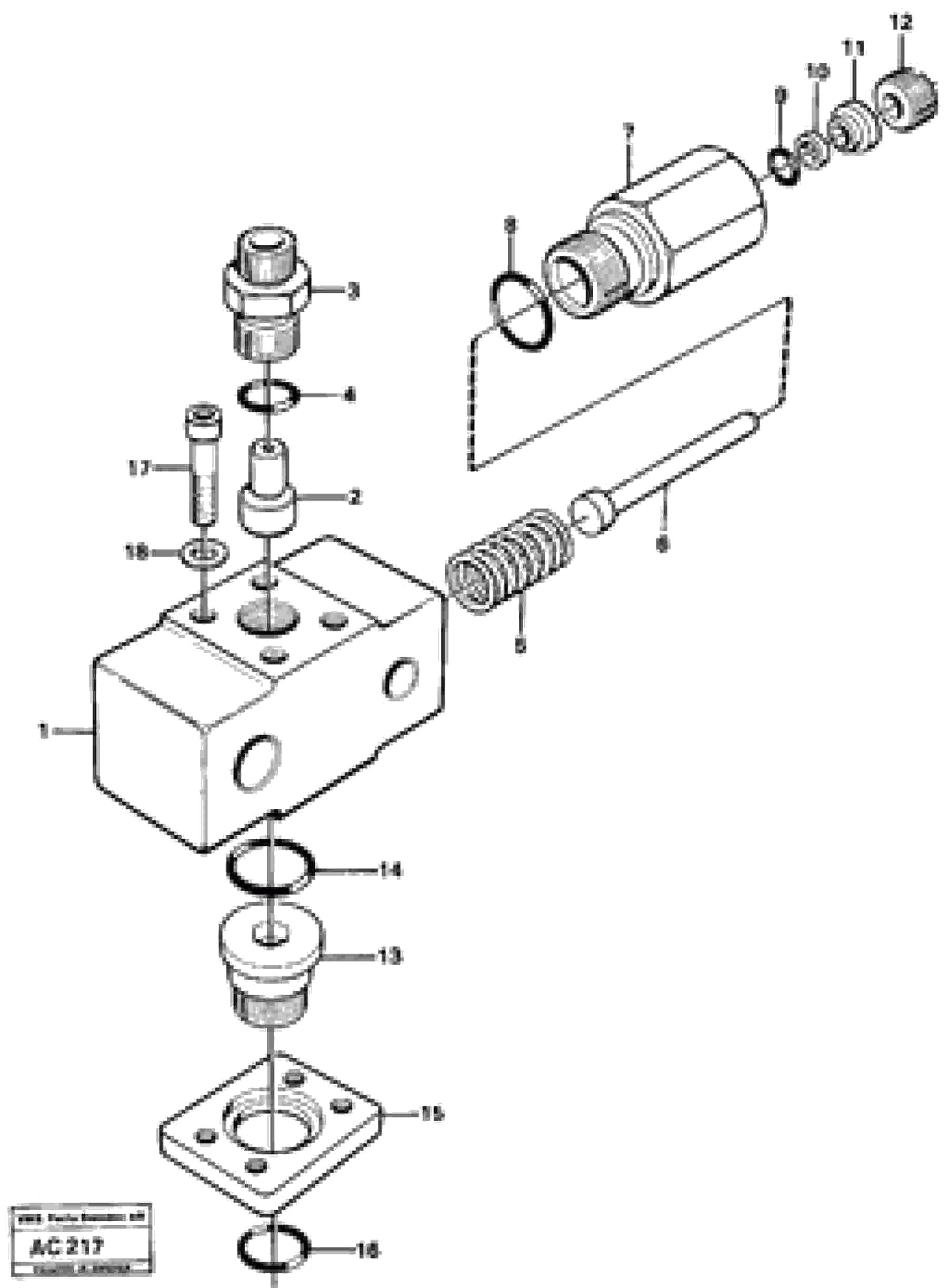 Схема запчастей Volvo L70 - 45255 Valves L70 L70 S/N 7401- / 60501- USA