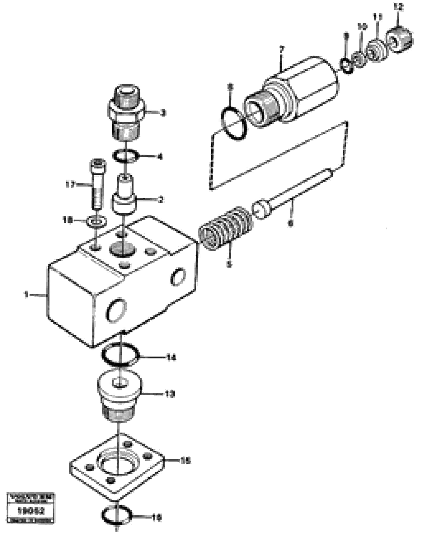 Схема запчастей Volvo L70 - 43636 Relief valve L70 L70 S/N -7400/ -60500 USA