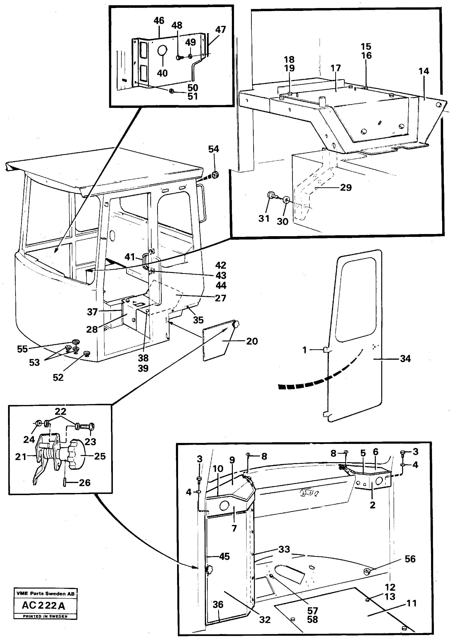 Схема запчастей Volvo L70 - 24663 Cab body L70 L70 S/N 7401- / 60501- USA