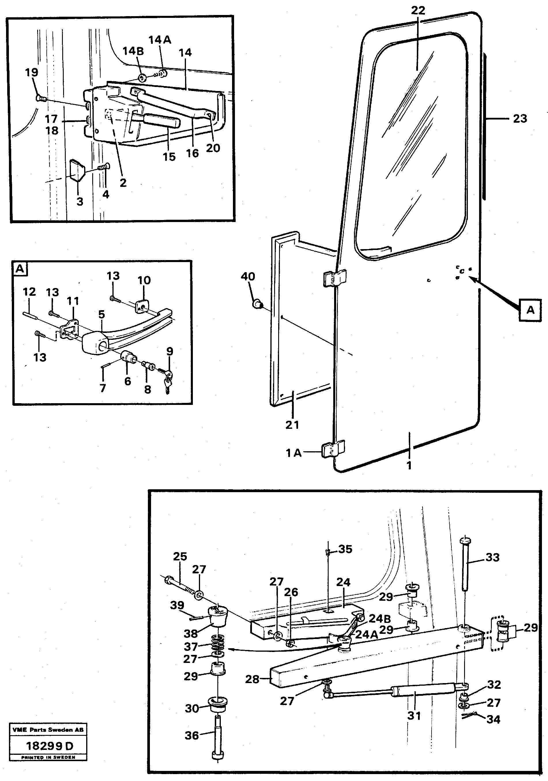 Схема запчастей Volvo L70 - 52856 Door L70 L70 S/N -7400/ -60500 USA