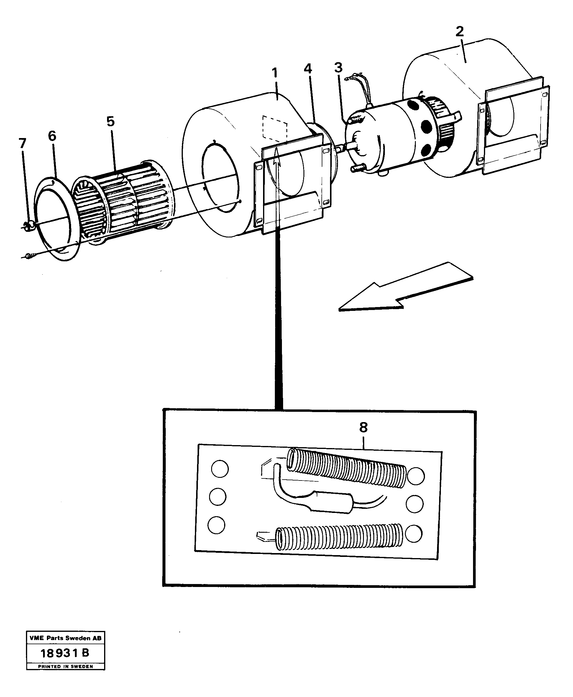 Схема запчастей Volvo L70 - 10145 Fan L70 L70 S/N -7400/ -60500 USA