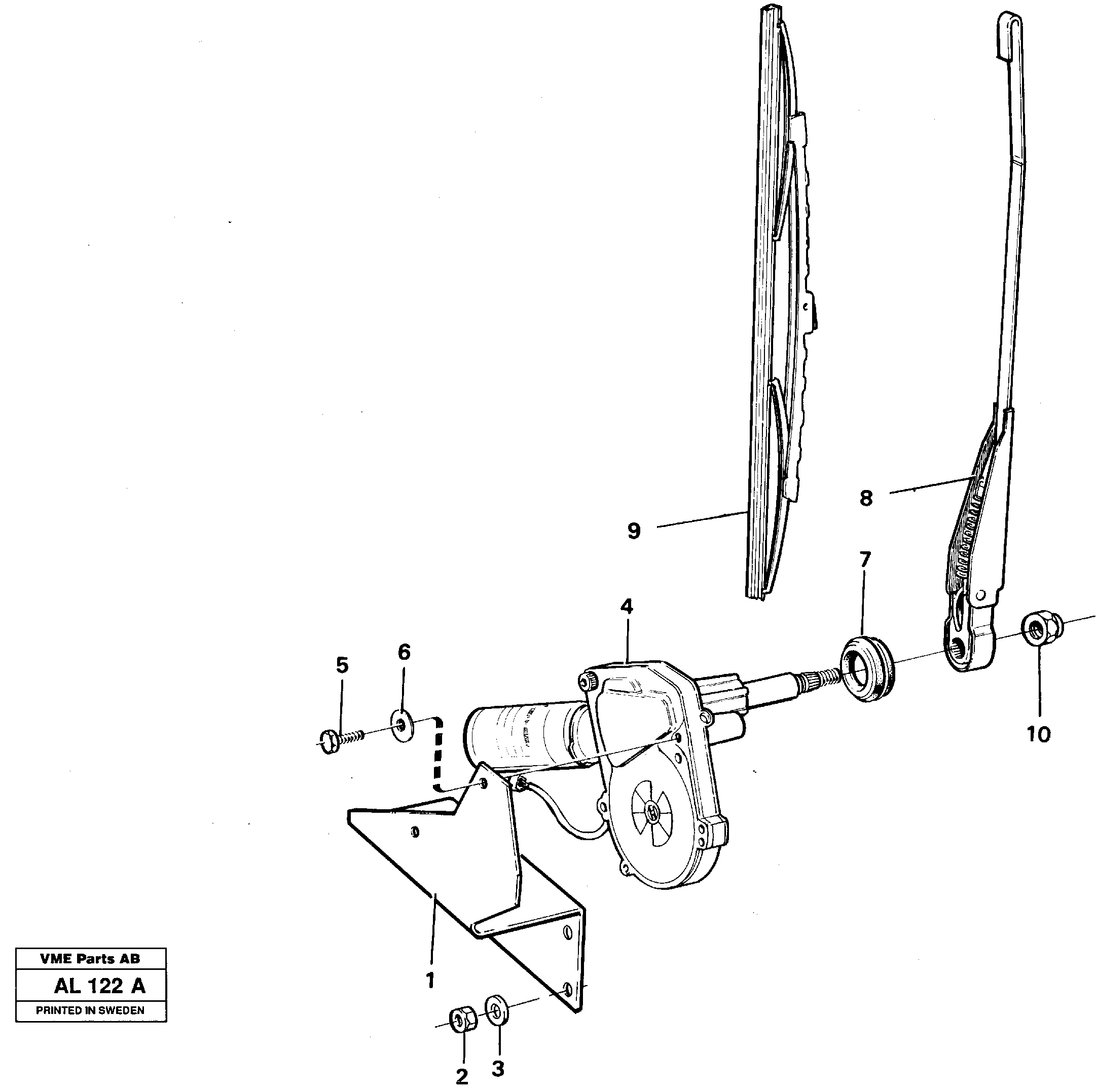 Схема запчастей Volvo L70B - 26320 Windshield wiper, rear L70B/L70C VOLVO BM VOLVO BM L70B/L70C SER NO - 13115