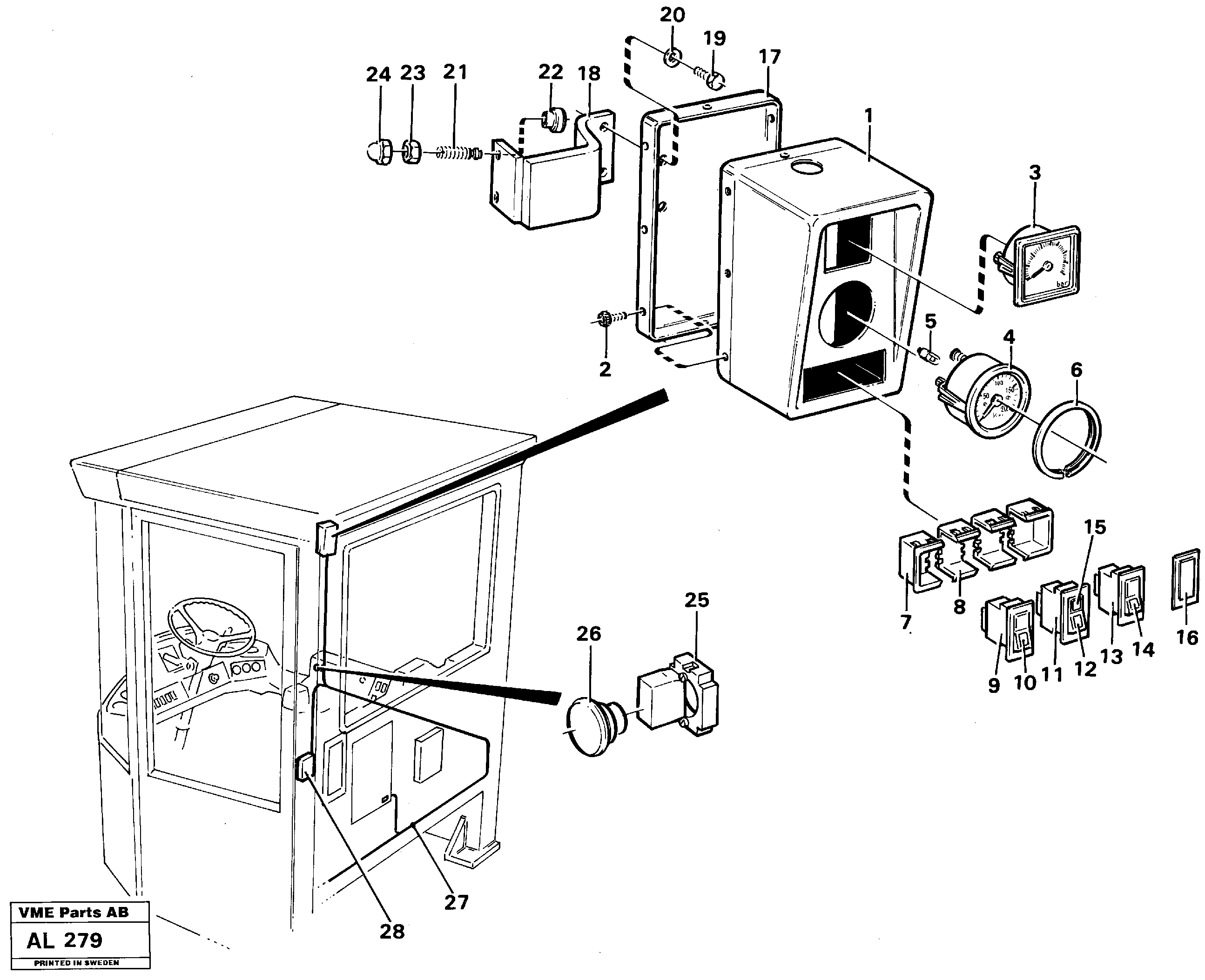 Схема запчастей Volvo L70B - 29708 Instrument, equipment hydraulic, Heavy Duty L70B/L70C VOLVO BM VOLVO BM L70B/L70C SER NO - 13115