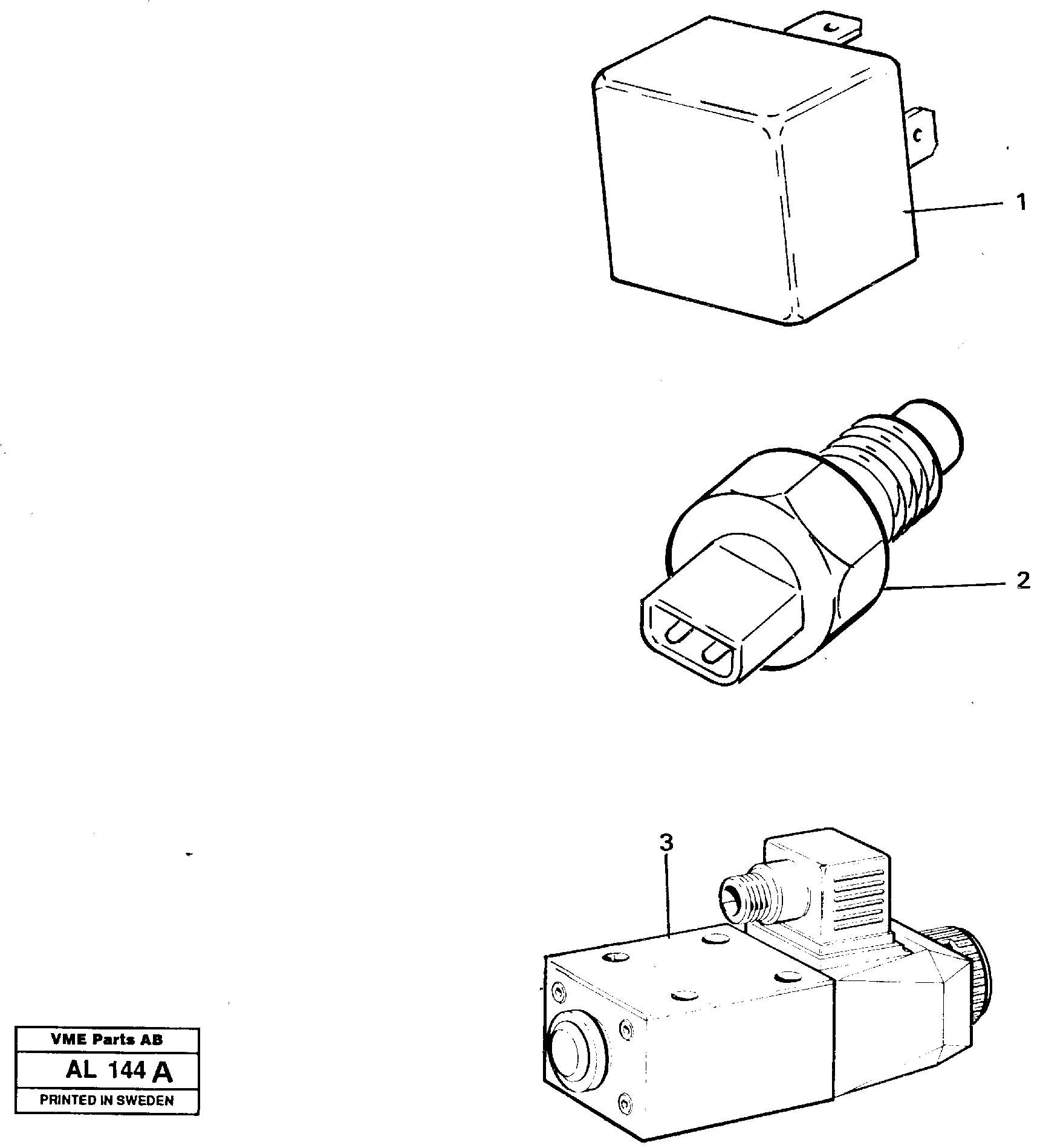 Схема запчастей Volvo L70B - 28031 Relays, sensors and soleniod valves referens list L70B/L70C VOLVO BM VOLVO BM L70B/L70C SER NO - 13115