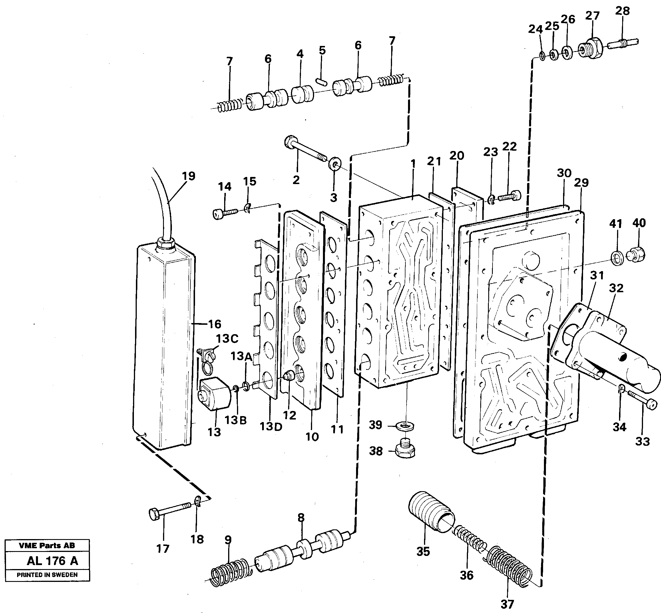 Схема запчастей Volvo L70B - 42631 Range selector valve L70B/L70C VOLVO BM VOLVO BM L70B/L70C SER NO - 13115