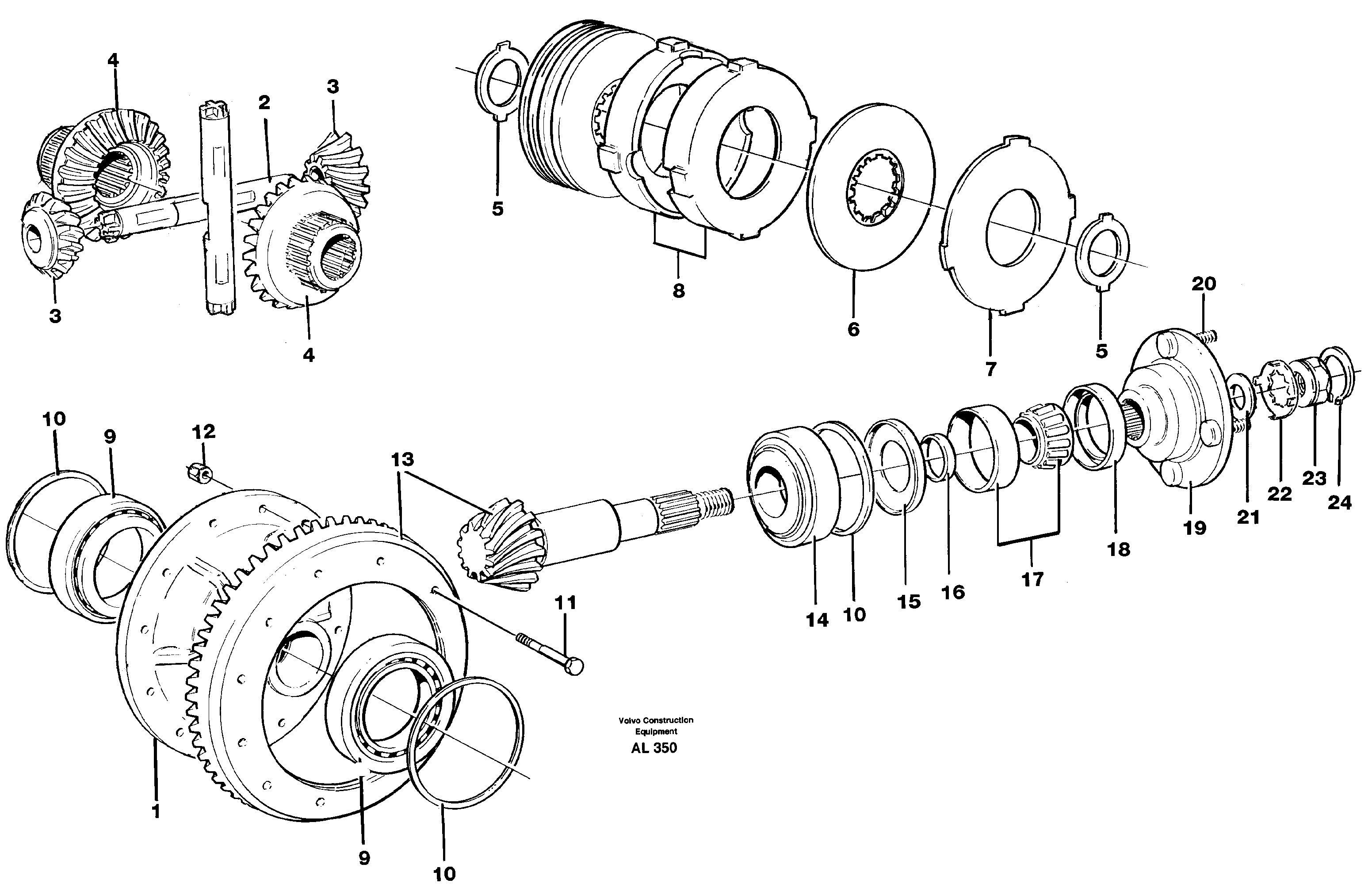 Схема запчастей Volvo L70B - 12985 Differential carrier L70B/L70C VOLVO BM VOLVO BM L70B/L70C SER NO - 13115