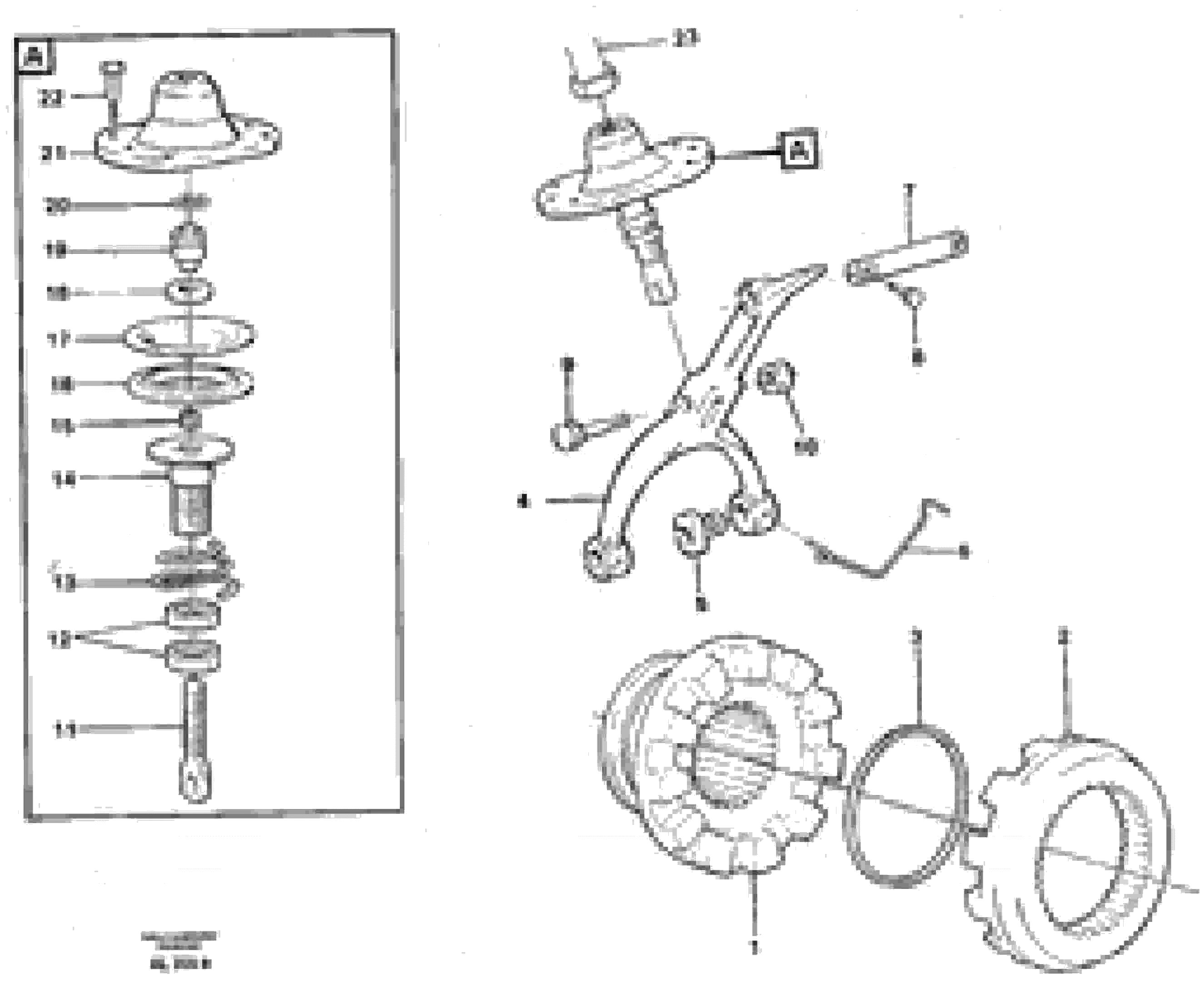 Схема запчастей Volvo L70B - 8607 Differential lock L70B/L70C VOLVO BM VOLVO BM L70B/L70C SER NO - 13115