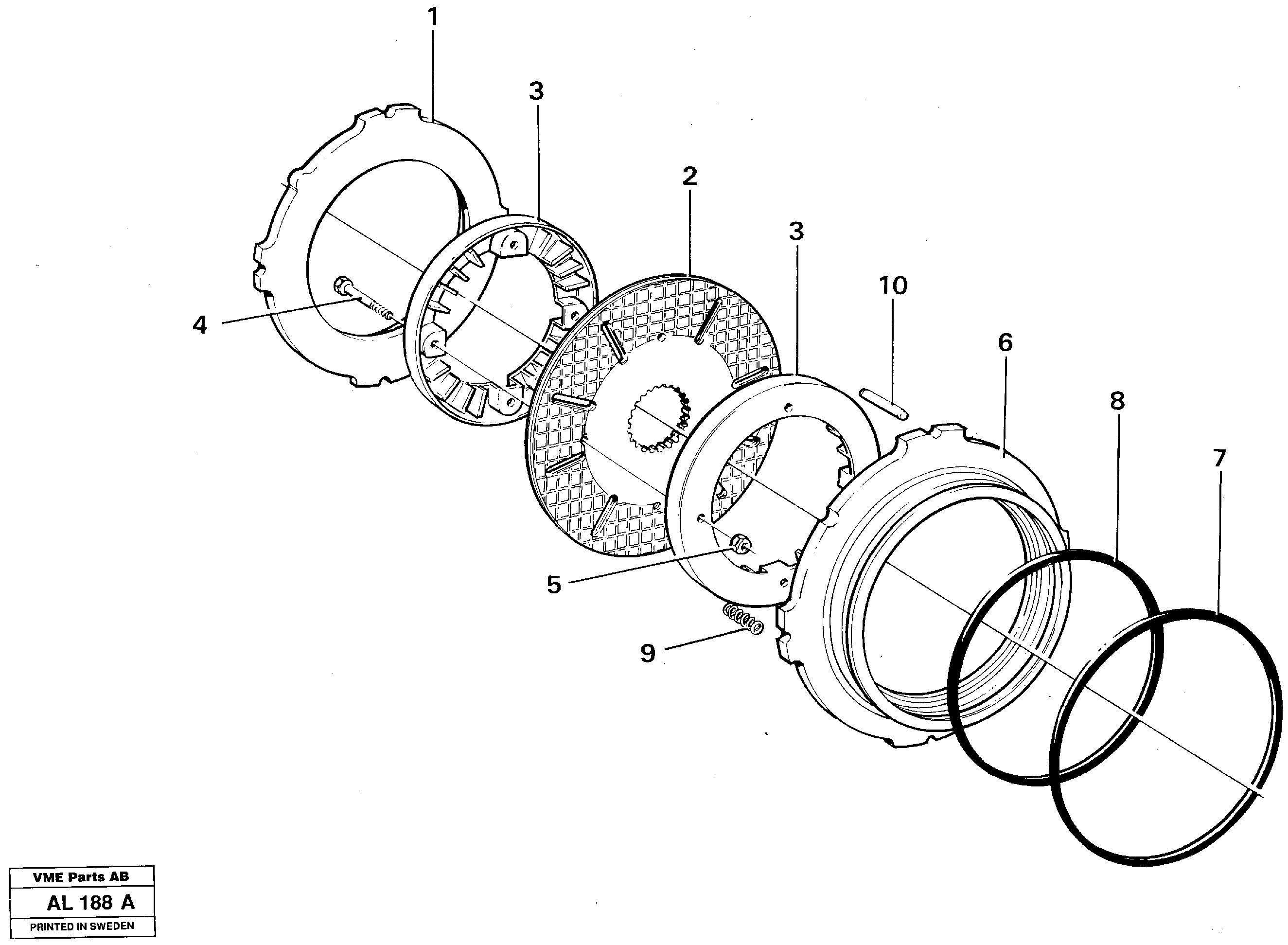 Схема запчастей Volvo L70B - 49005 Disc brake L70B/L70C VOLVO BM VOLVO BM L70B/L70C SER NO - 13115