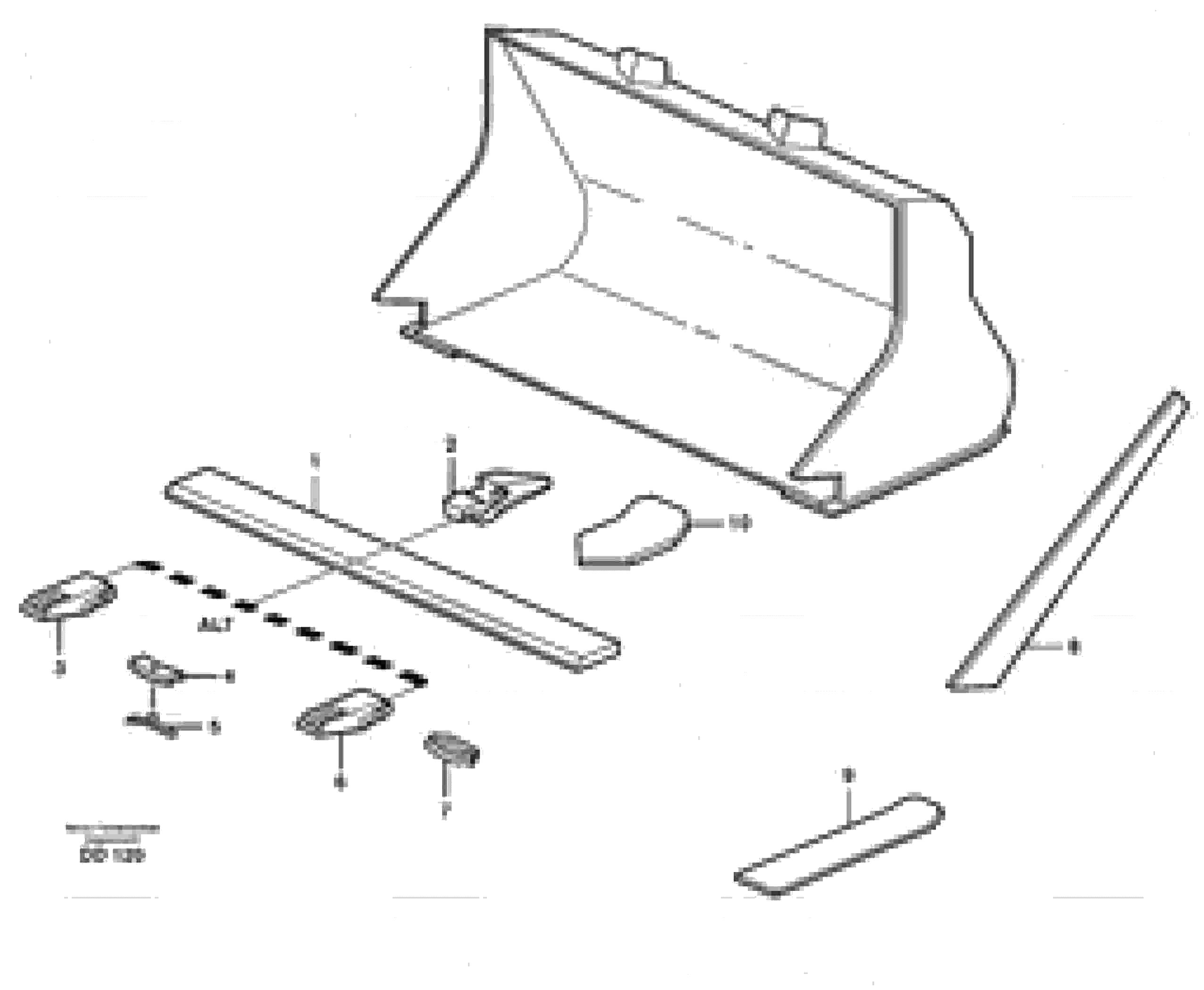 Схема запчастей Volvo L70B - 15085 Bucket, straight with teeth ATTACHMENTS ATTACHMENTS WHEEL LOADERS GEN. - C