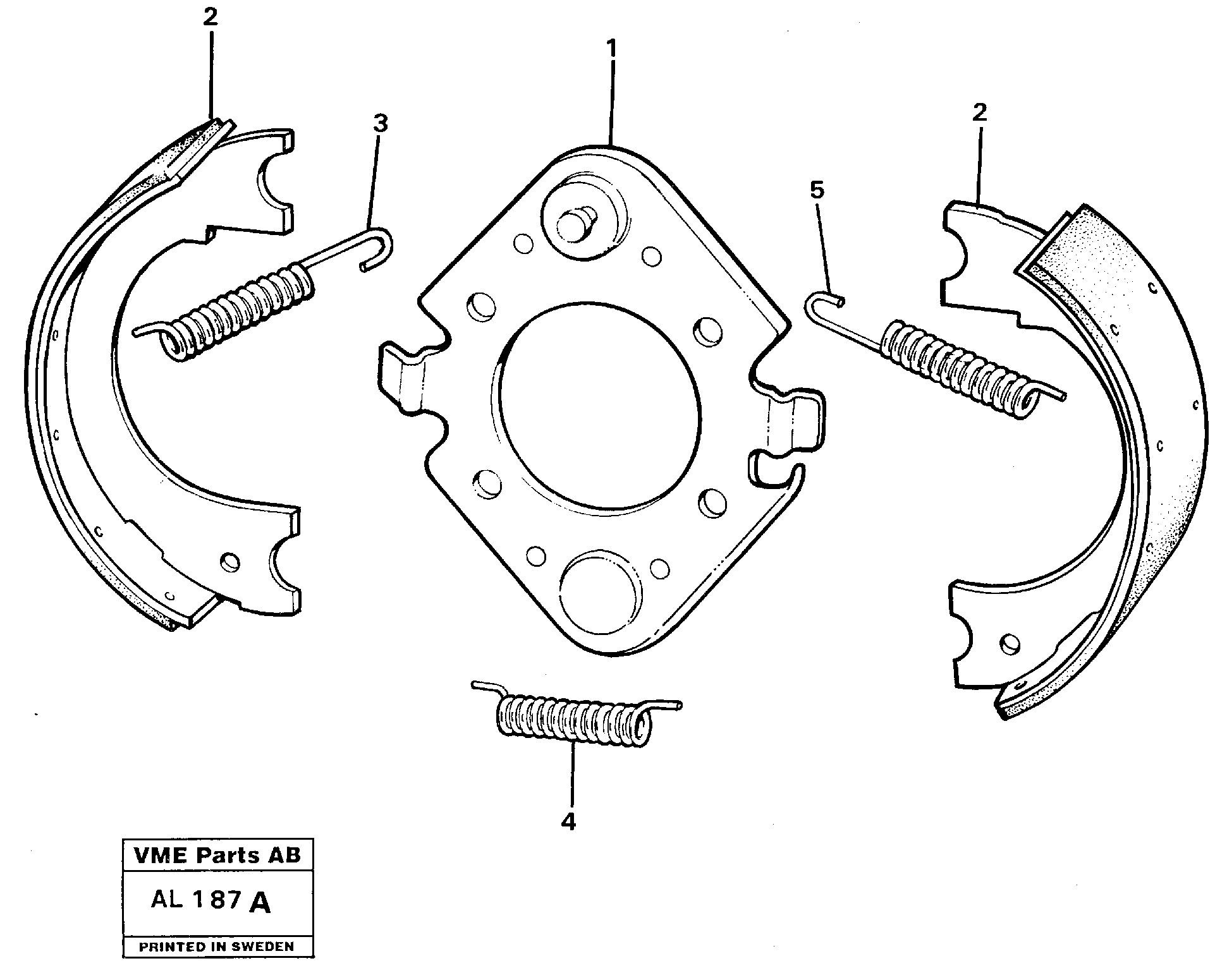 Схема запчастей Volvo L70B - 16806 Brake shoes L70B/L70C VOLVO BM VOLVO BM L70B/L70C SER NO - 13115