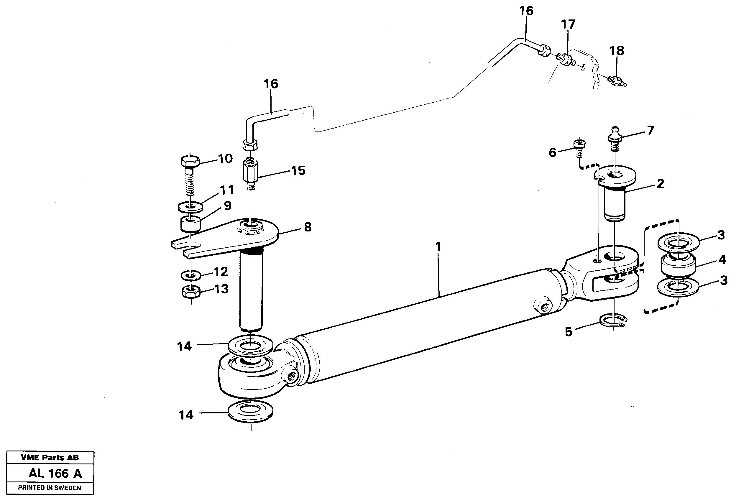 Схема запчастей Volvo L70B - 24935 Hydraulic cylinder, assembly L70B/L70C VOLVO BM VOLVO BM L70B/L70C SER NO - 13115