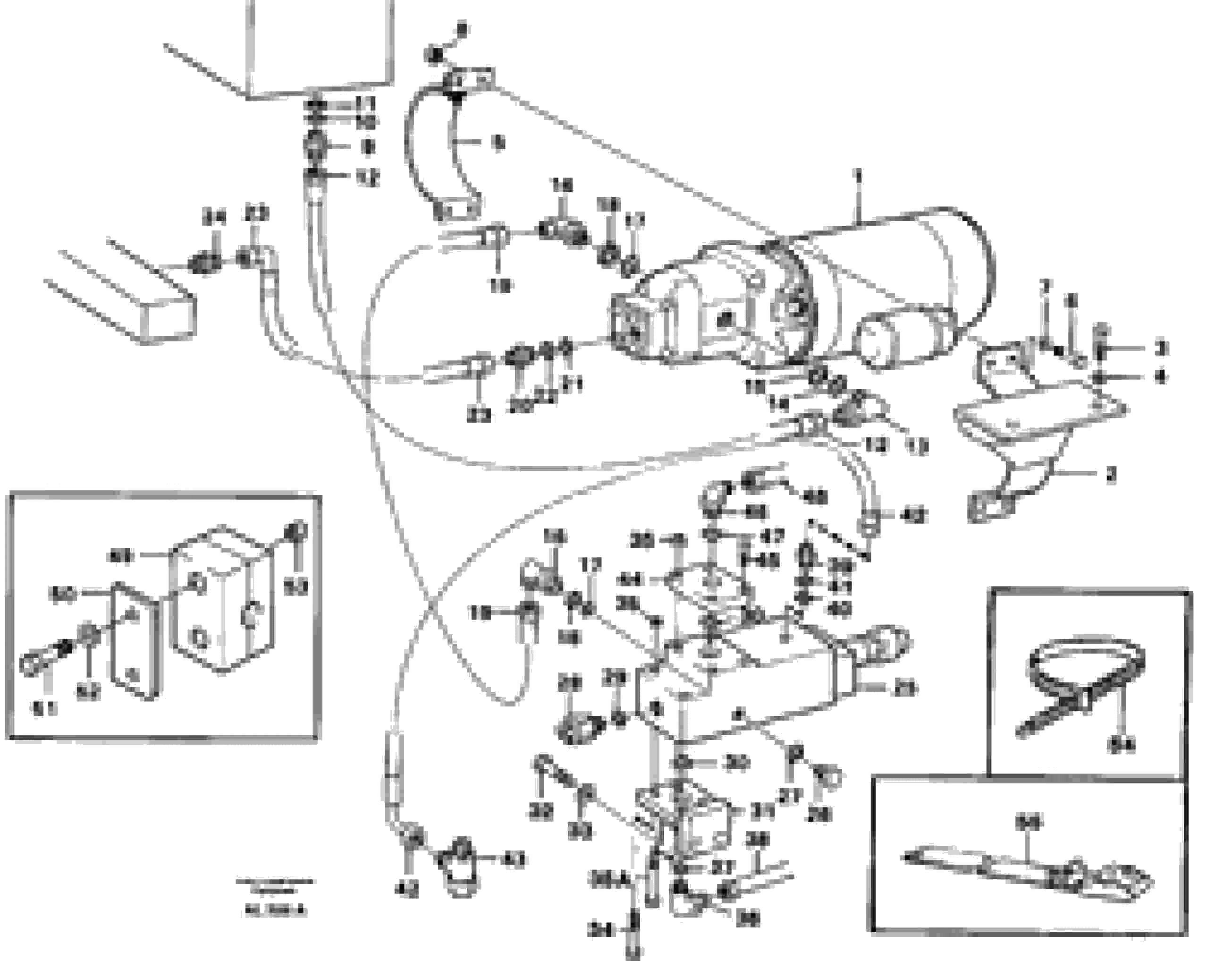 Схема запчастей Volvo L70B - 51968 Auxiliary steering system L70B/L70C VOLVO BM VOLVO BM L70B/L70C SER NO - 13115