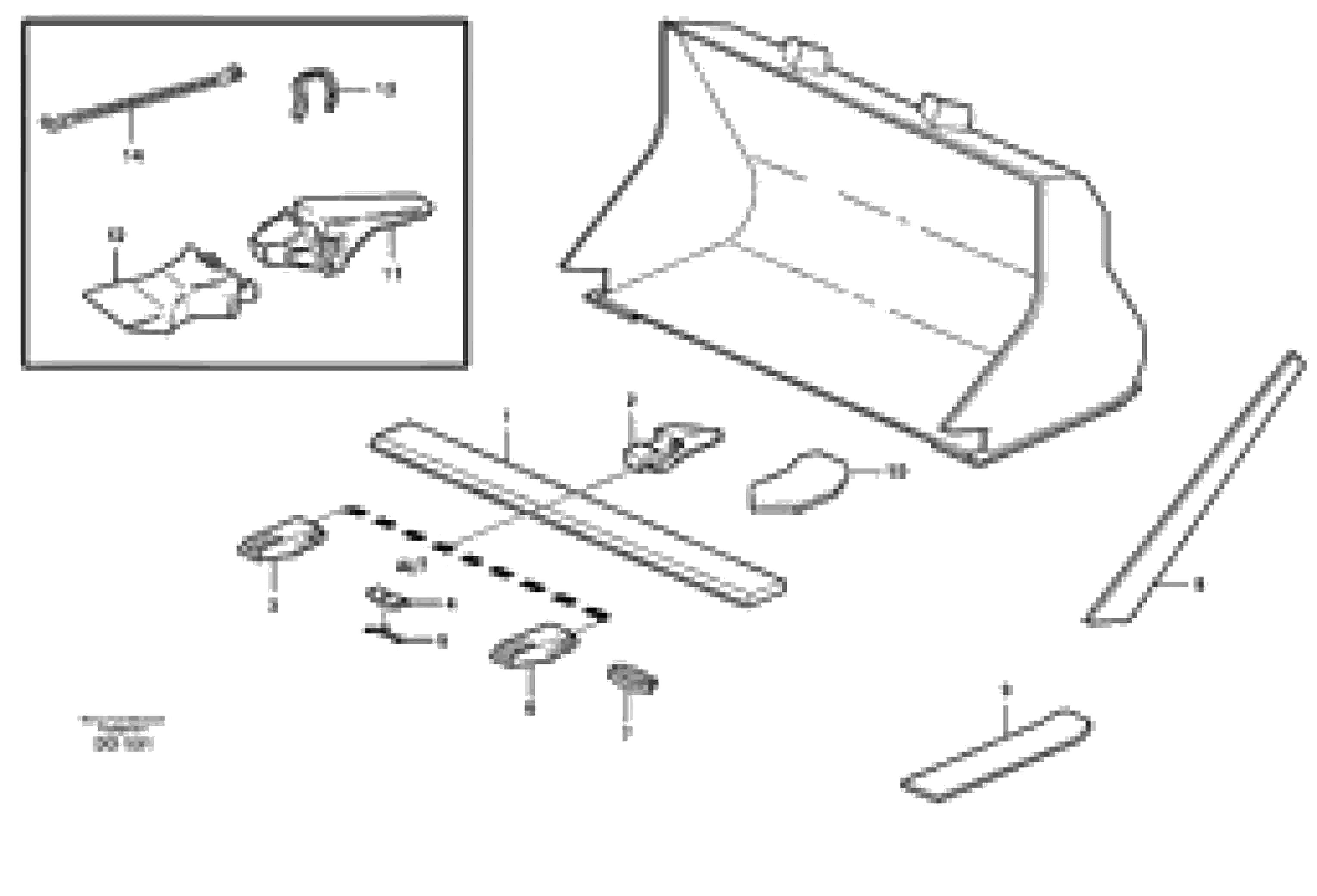 Схема запчастей Volvo L70B - 20117 Bucket, straight with teeth ATTACHMENTS ATTACHMENTS WHEEL LOADERS GEN. - C