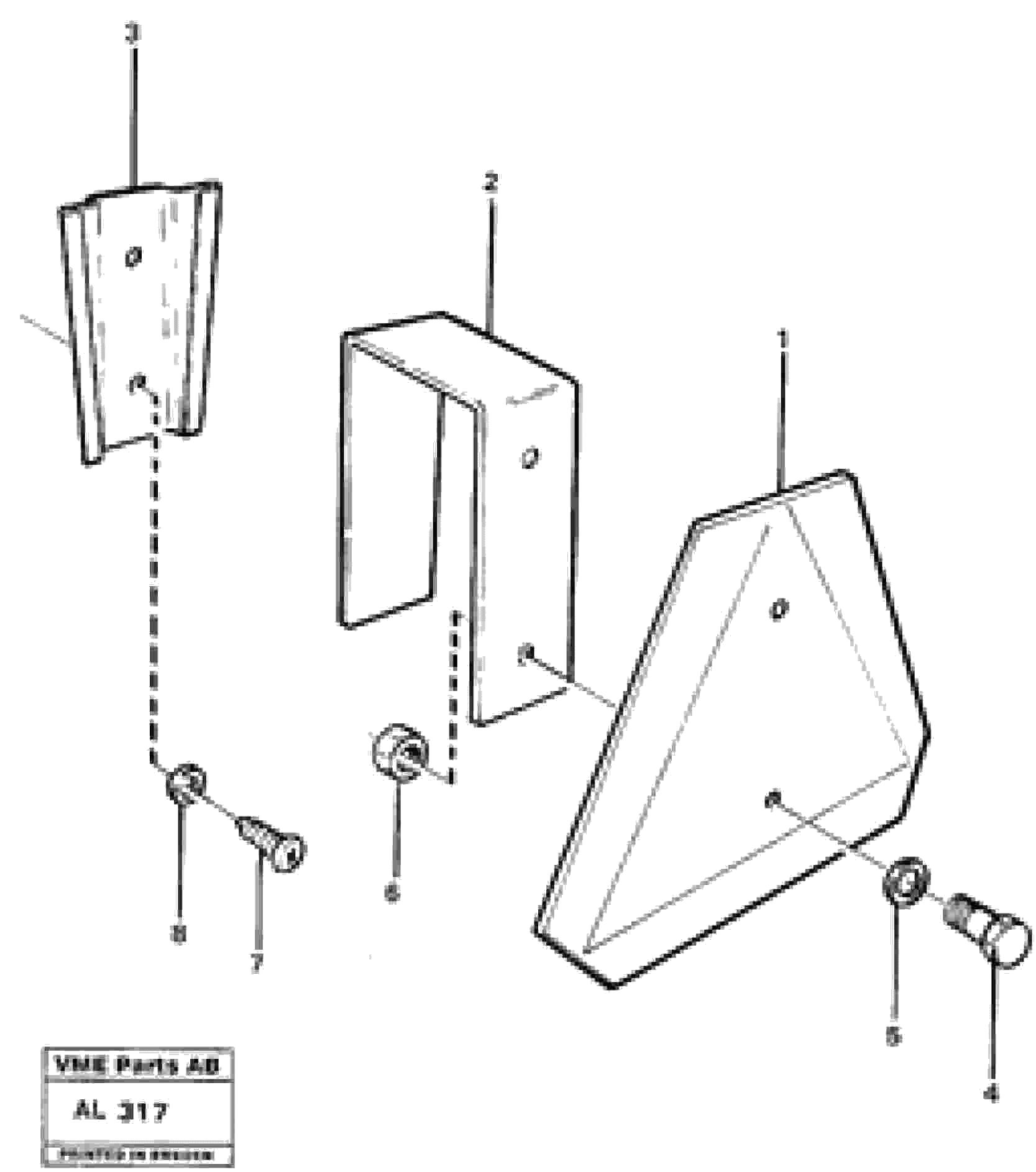 Схема запчастей Volvo L70B - 2370 LGF - sign, Slow moving vehicle L70B/L70C VOLVO BM VOLVO BM L70B/L70C SER NO - 13115