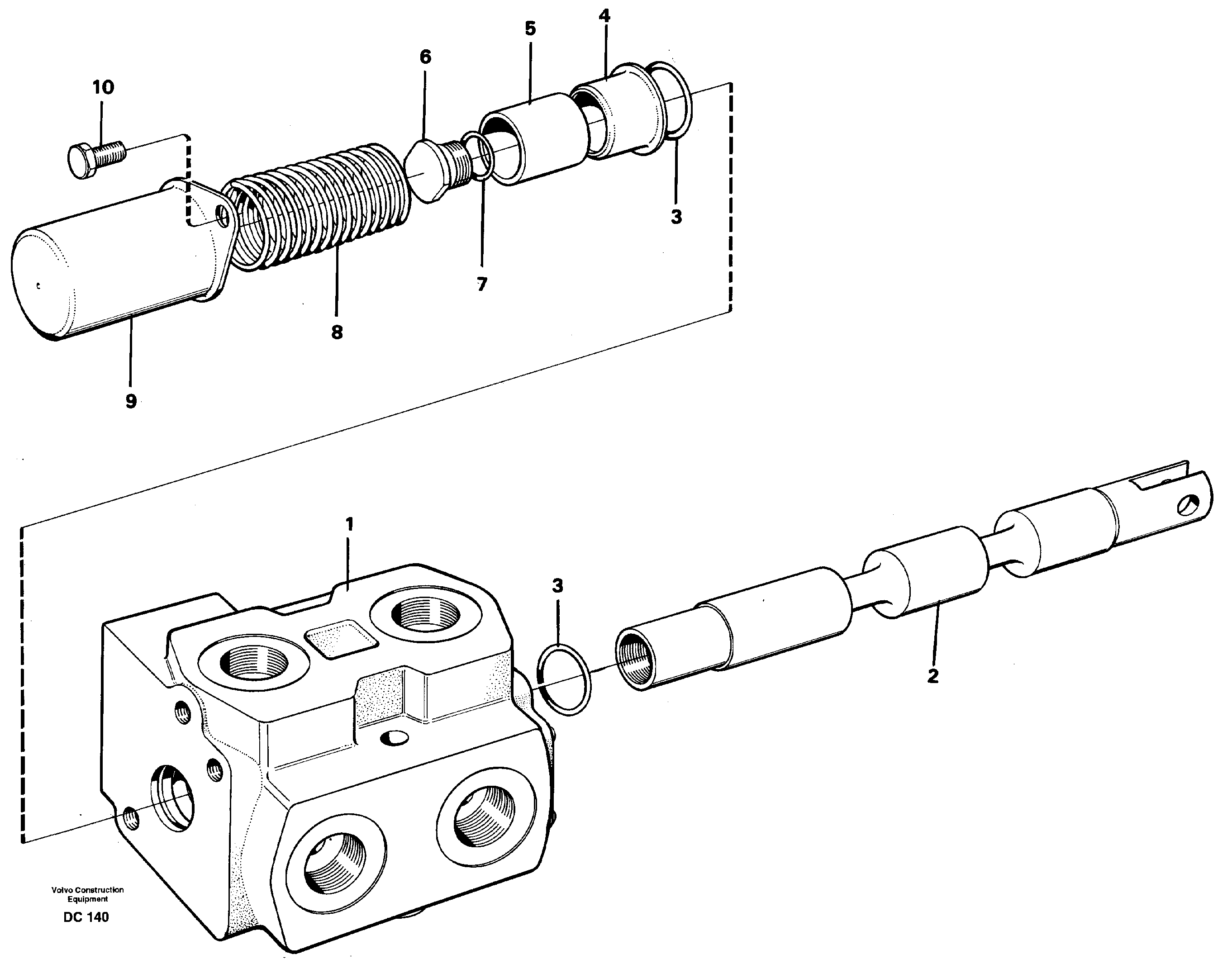 Схема запчастей Volvo L70B - 31803 Hydraulic valve ATTACHMENTS ATTACHMENTS WHEEL LOADERS GEN. - C