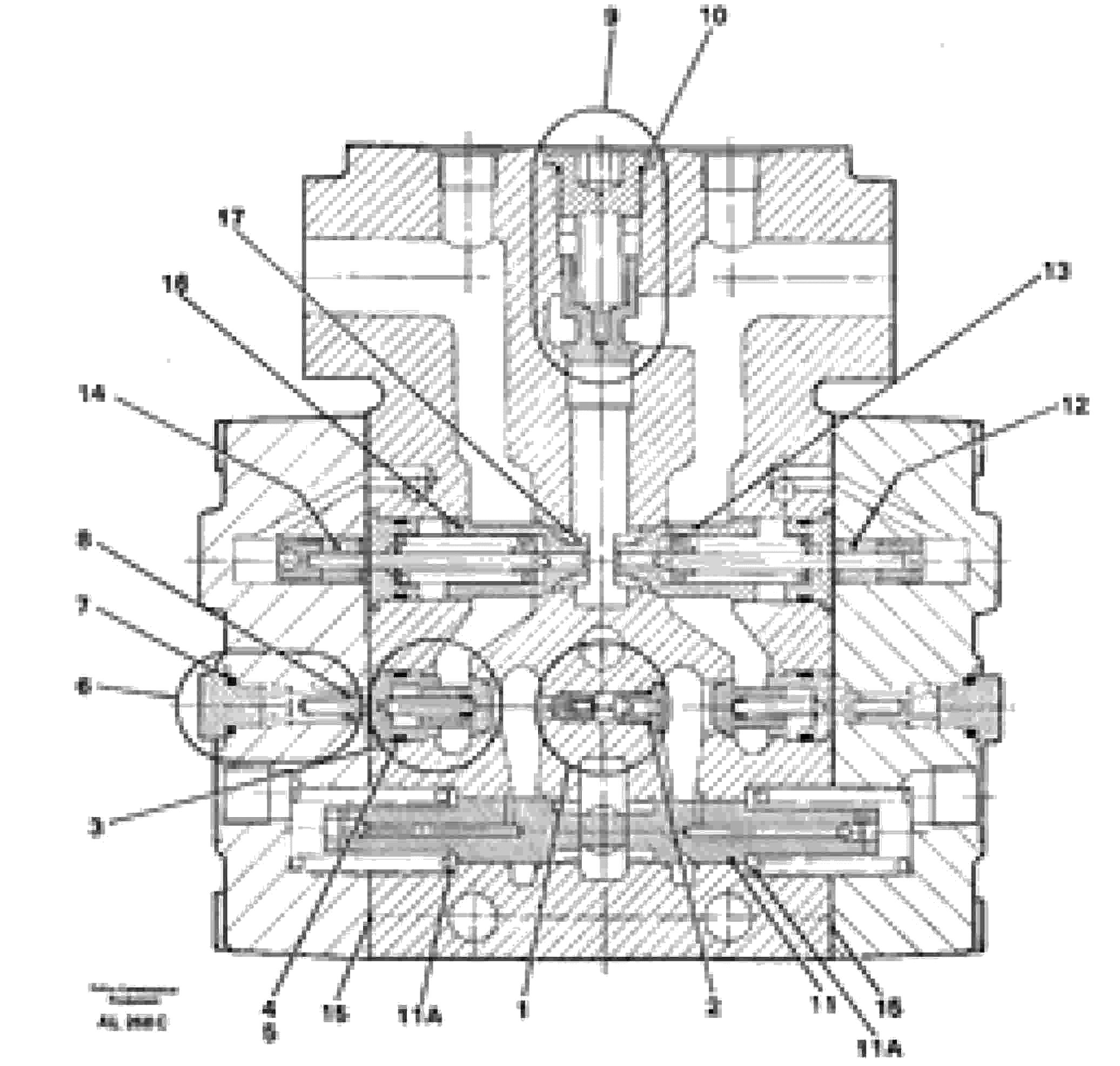 Схема запчастей Volvo L70B - 11269 Valve section Tilt L70B/L70C VOLVO BM VOLVO BM L70B/L70C SER NO - 13115