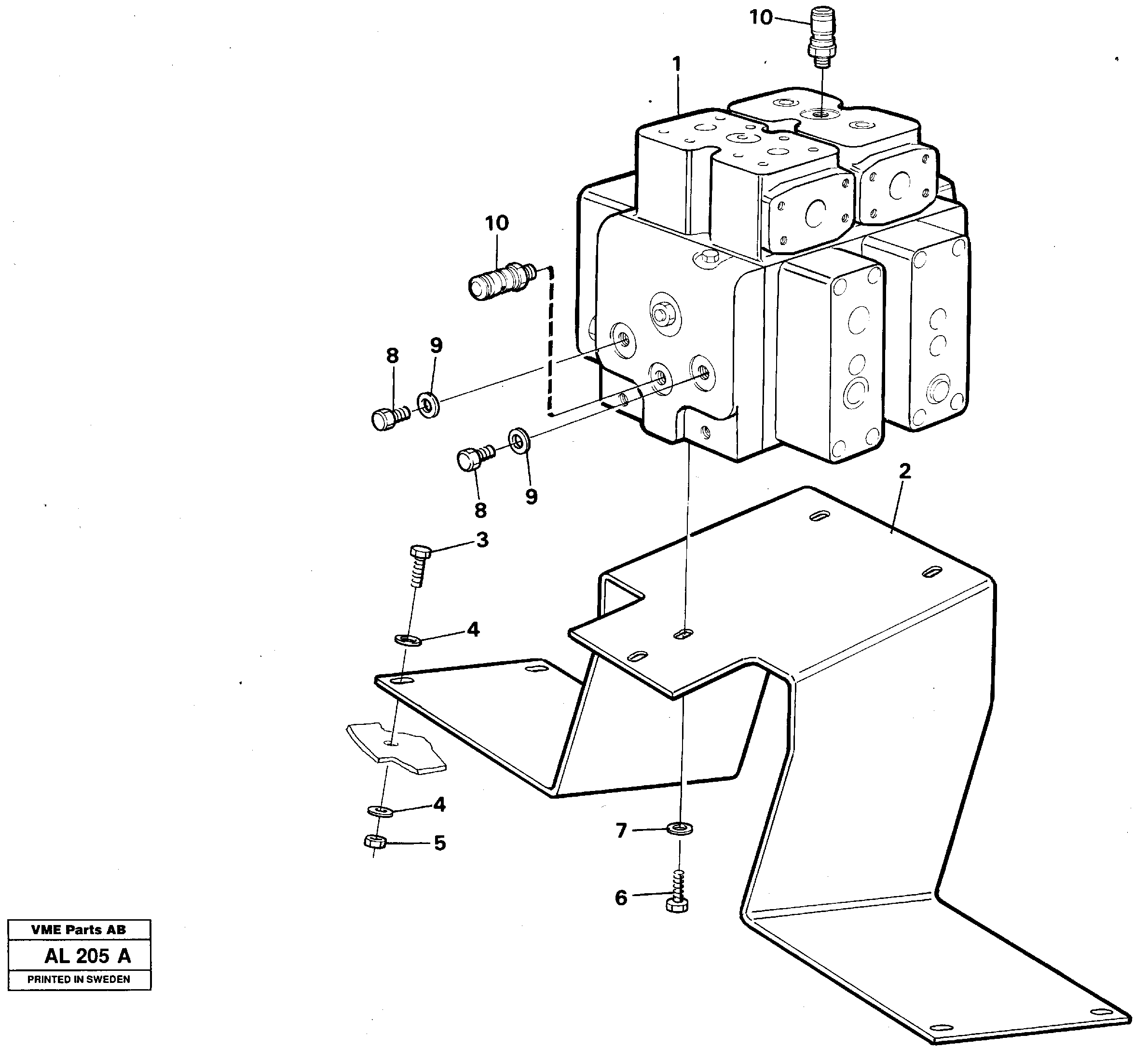 Схема запчастей Volvo L70B - 23886 Control valve, assembly L70B/L70C VOLVO BM VOLVO BM L70B/L70C SER NO - 13115