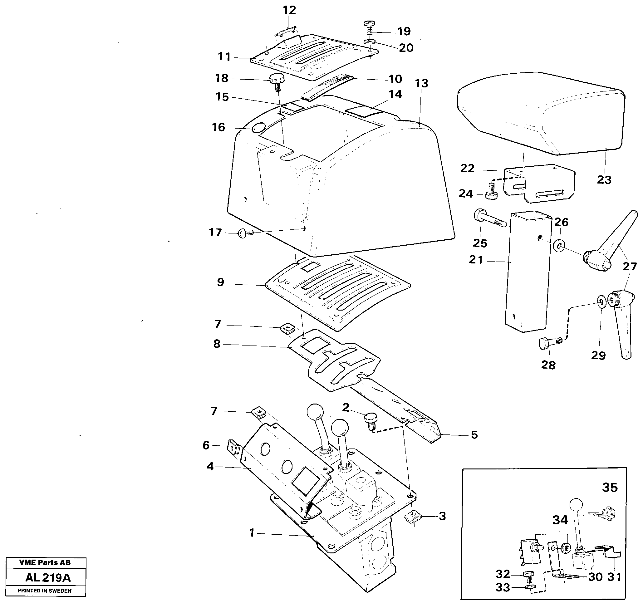 Схема запчастей Volvo L70B - 58363 Servo valve, assembly L70B/L70C VOLVO BM VOLVO BM L70B/L70C SER NO - 13115