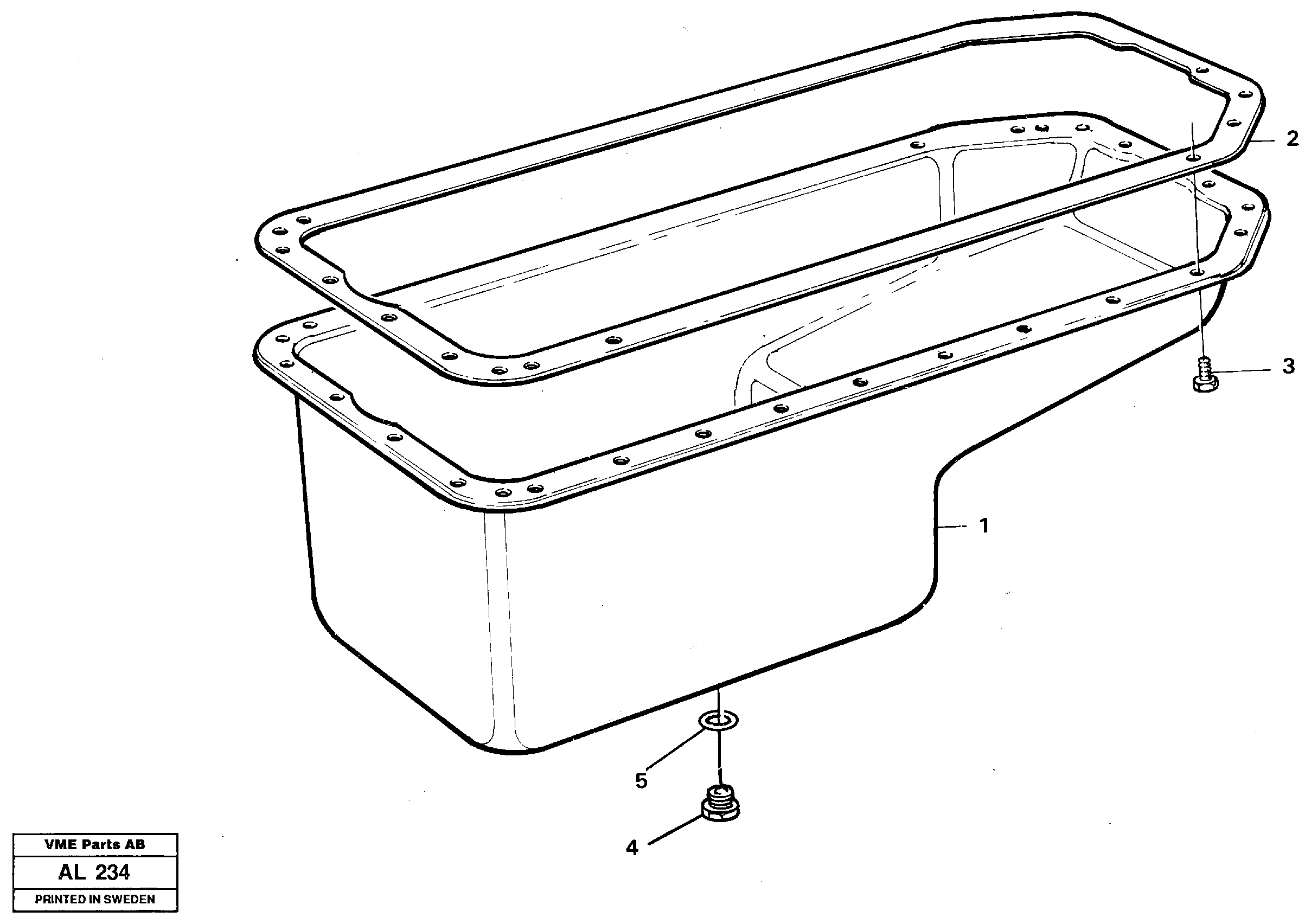 Схема запчастей Volvo L70B - 15728 Oil sump L70B/L70C VOLVO BM VOLVO BM L70B/L70C SER NO - 13115