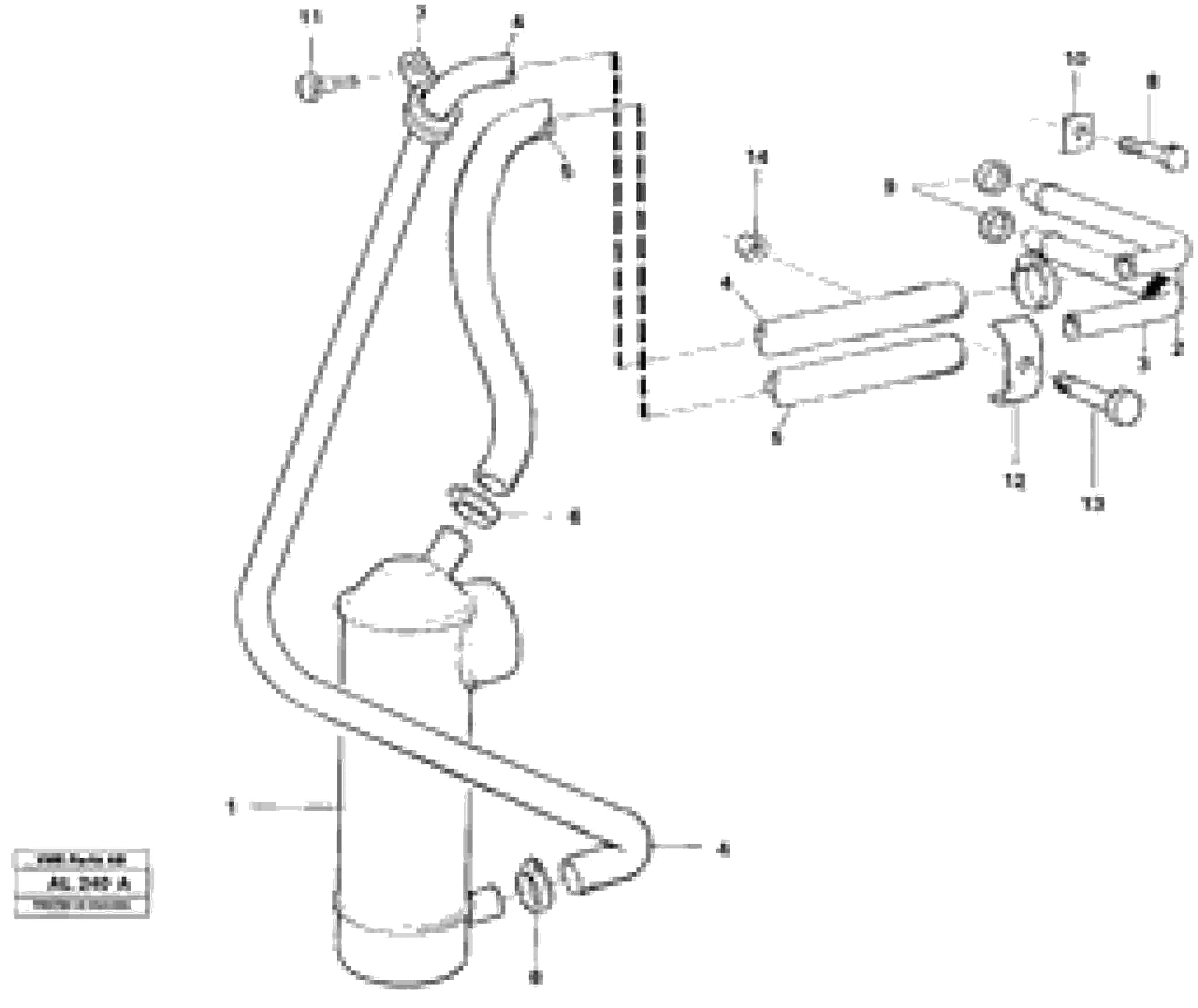 Схема запчастей Volvo L70B - 90603 Oil cooler with hoses L70B/L70C VOLVO BM VOLVO BM L70B/L70C SER NO - 13115