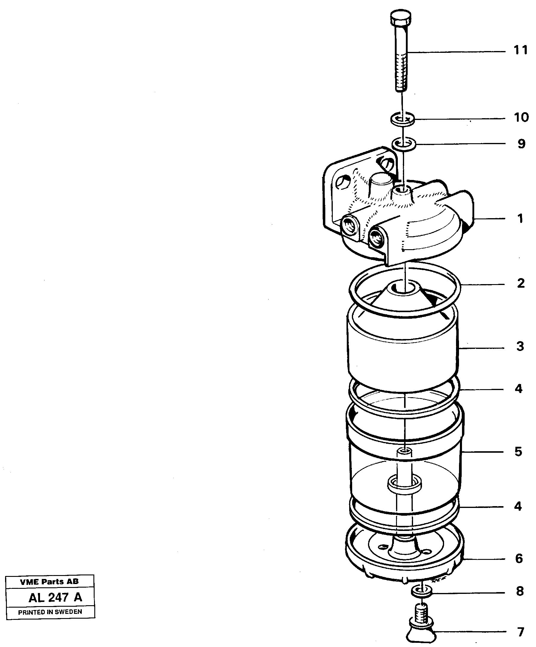 Схема запчастей Volvo L70B - 12315 Slurry separator L70B/L70C VOLVO BM VOLVO BM L70B/L70C SER NO - 13115