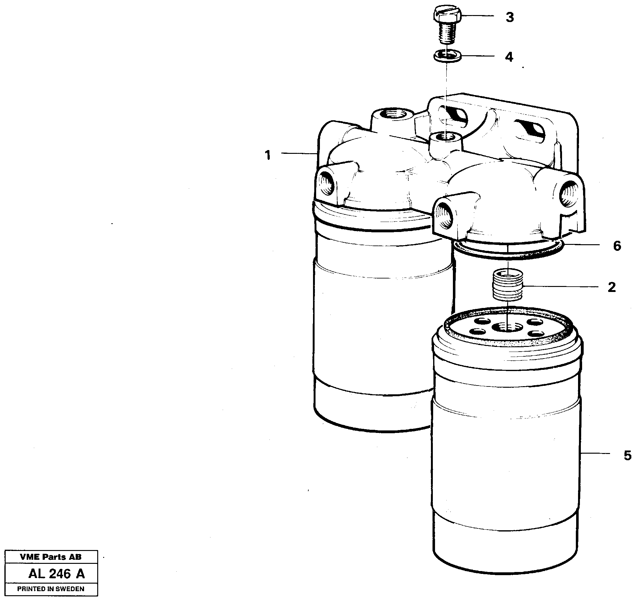 Схема запчастей Volvo L70B - 12316 Фильтр топливный L70B/L70C VOLVO BM VOLVO BM L70B/L70C SER NO - 13115