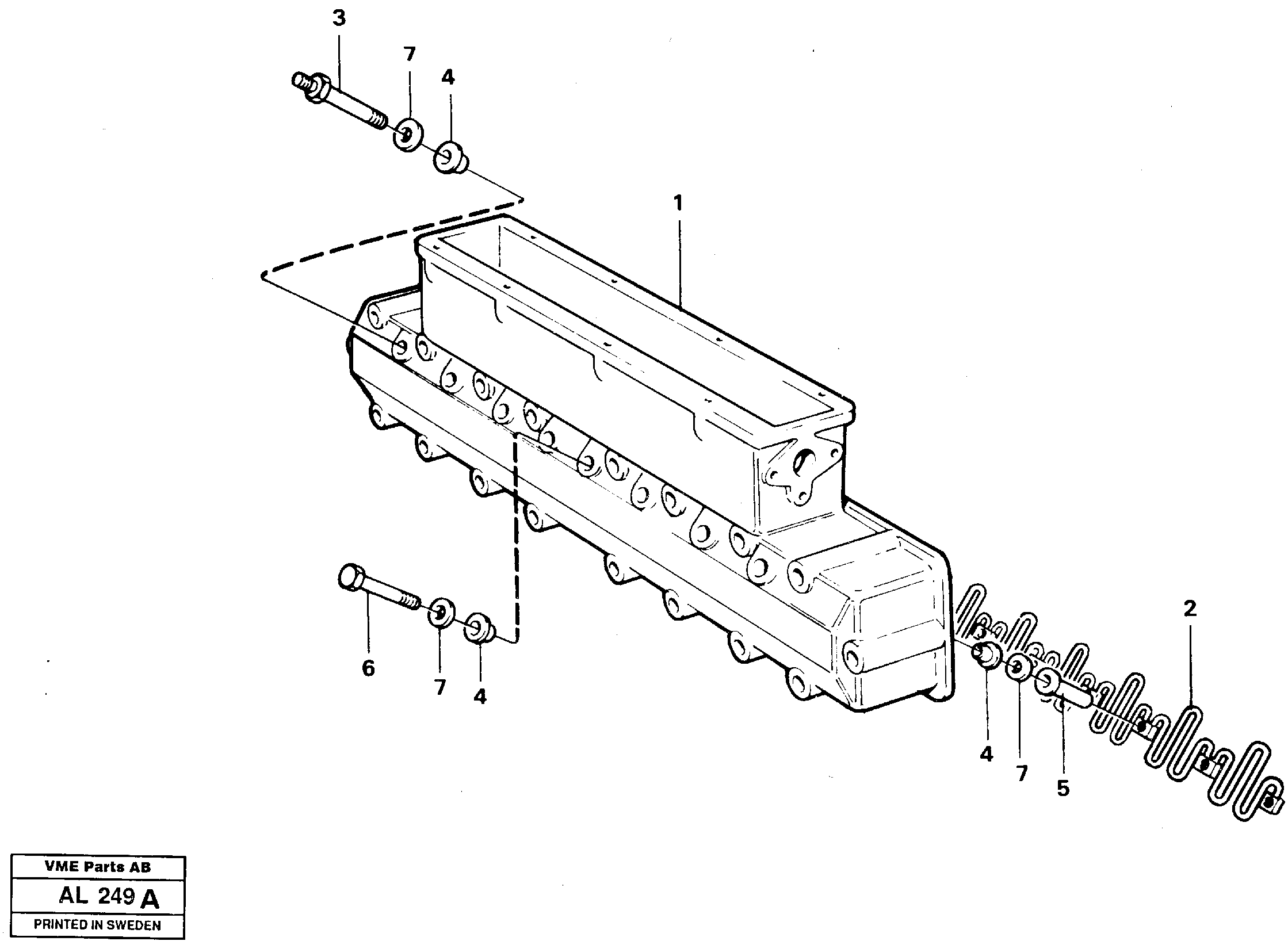 Схема запчастей Volvo L70B - 14721 Inlet manifold L70B/L70C VOLVO BM VOLVO BM L70B/L70C SER NO - 13115