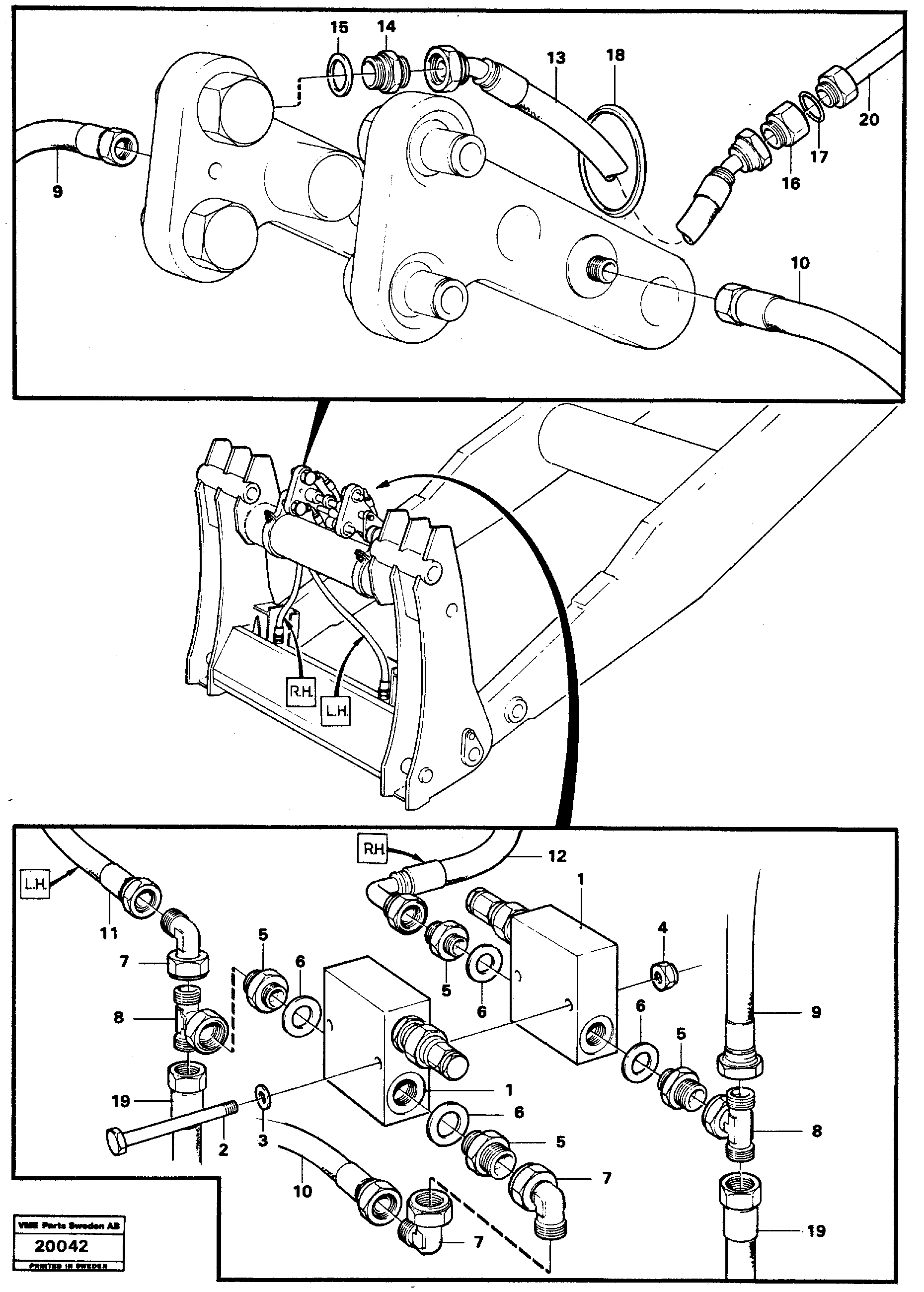 Схема запчастей Volvo L90 - 19264 Automatic hose coupling (ahc) L90 L90