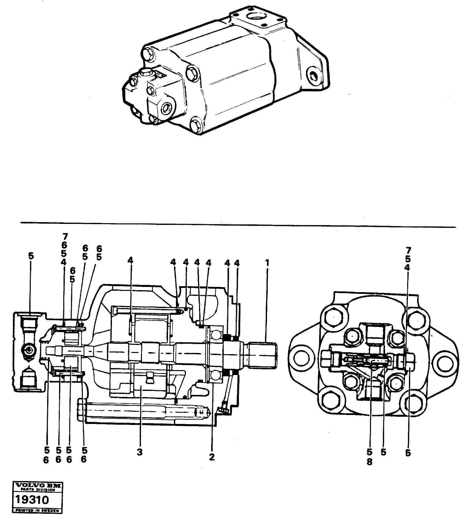 Схема запчастей Volvo L90 - 34185 Гидронасос (основной насос) L90 L90