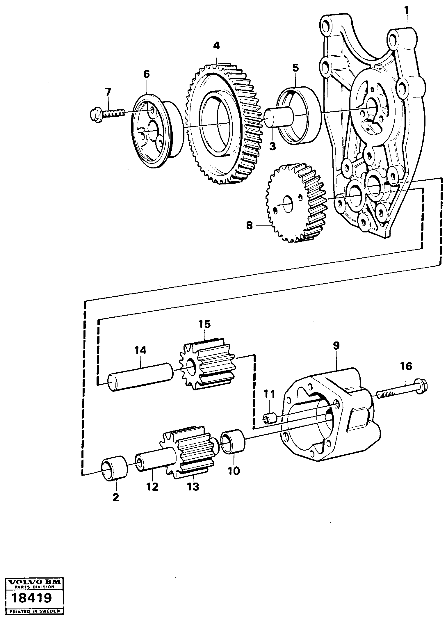 Схема запчастей Volvo L90 - 99798 Насос масляный L90 L90