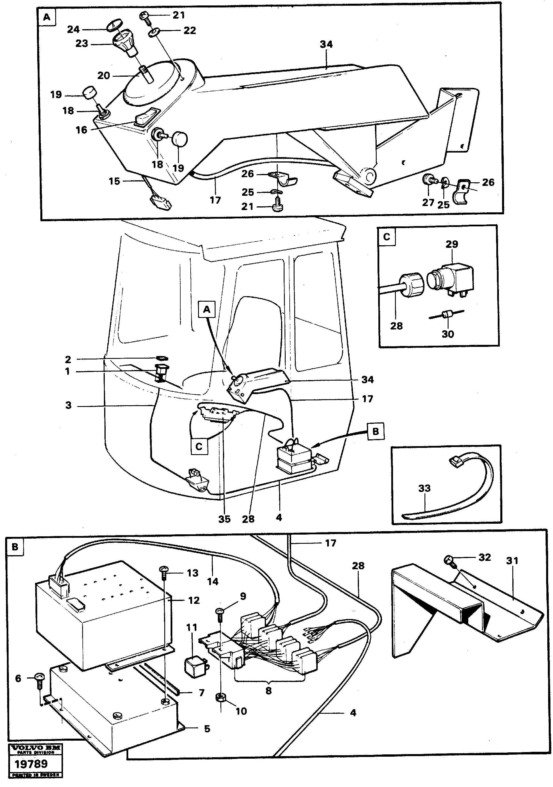 Схема запчастей Volvo L90 - 2119 Comfort drive control lever steering L90 L90