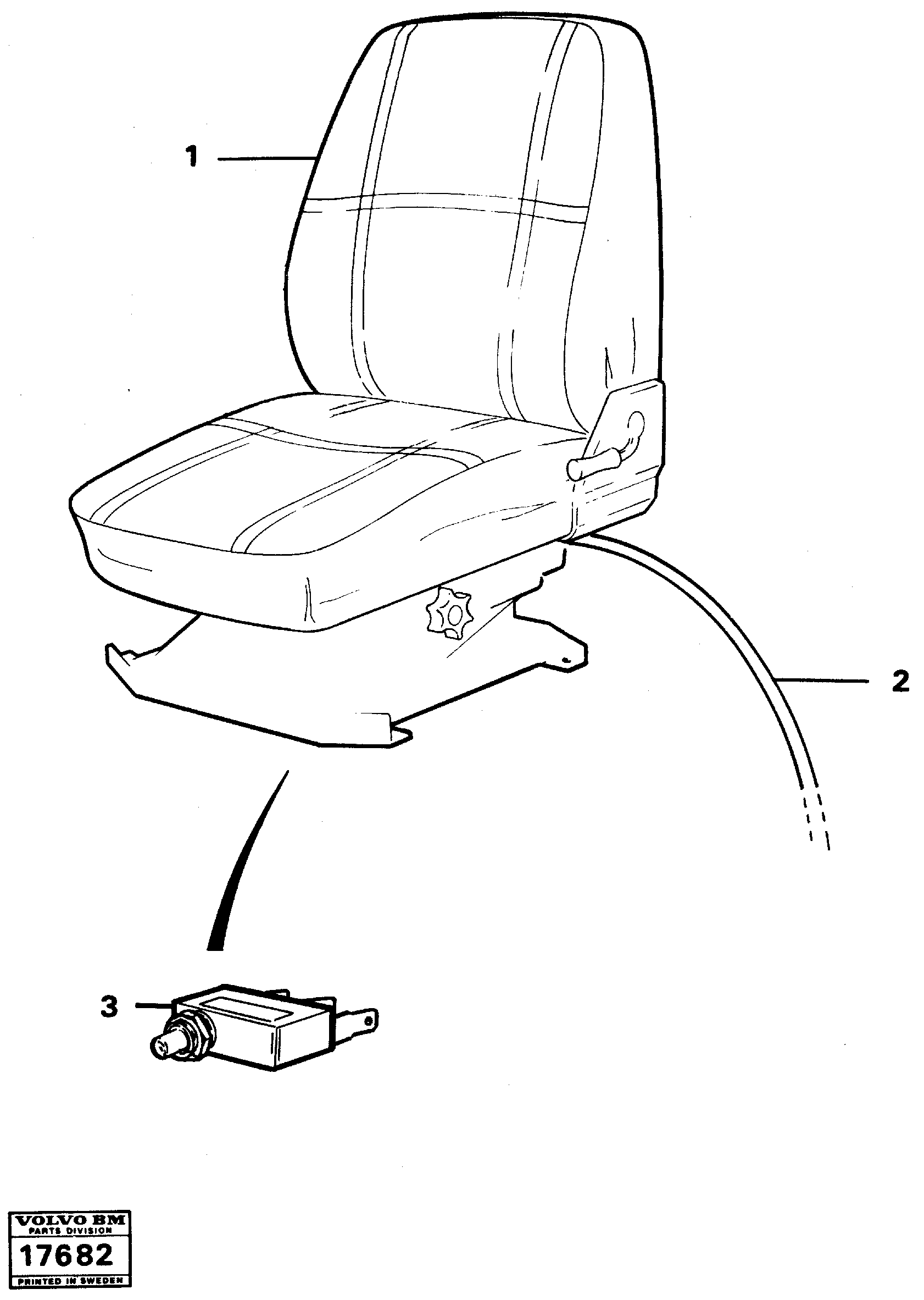 Схема запчастей Volvo L90 - 14264 Signal for parking brake L90 L90