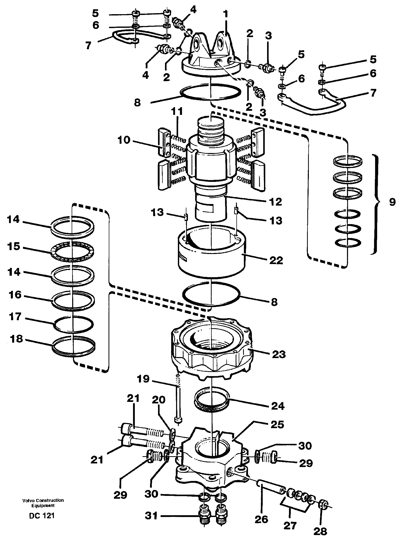 Схема запчастей Volvo L90 - 57298 Rotator ATTACHMENTS ATTACHMENTS WHEEL LOADERS GEN. - C