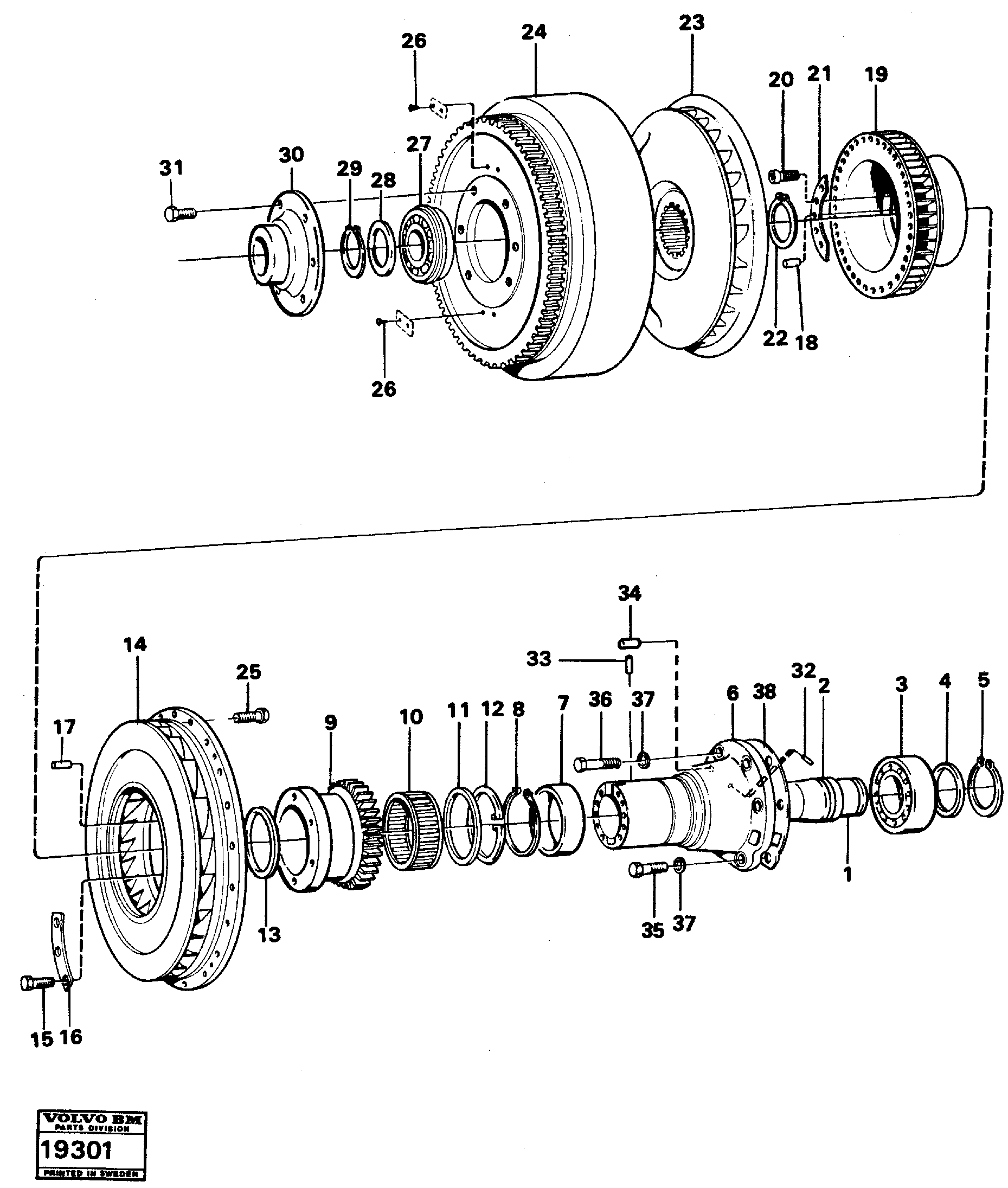 Схема запчастей Volvo L90 - 31051 Torque converter L90 L90