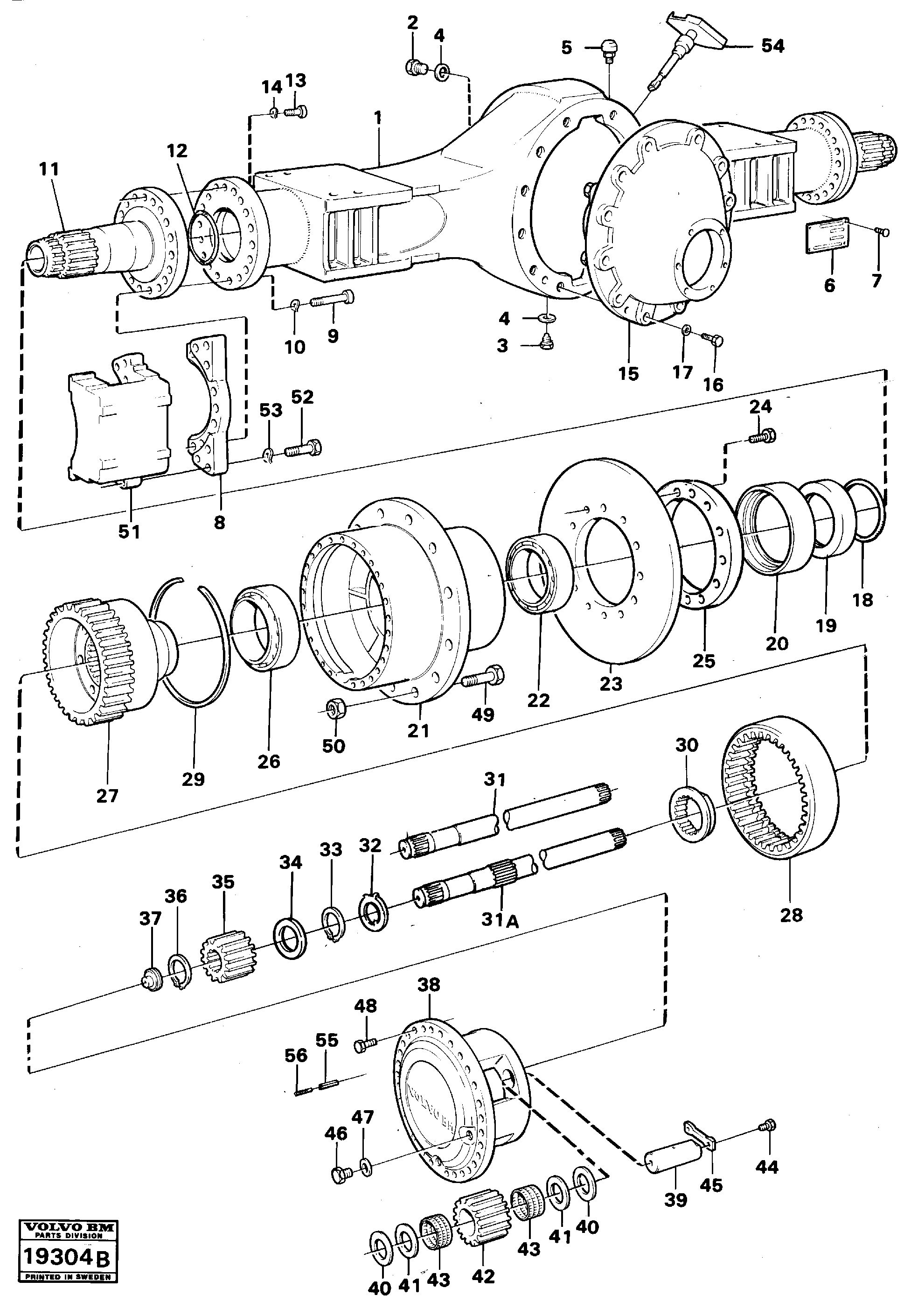 Схема запчастей Volvo L90 - 101914 Planetary axle L90 L90