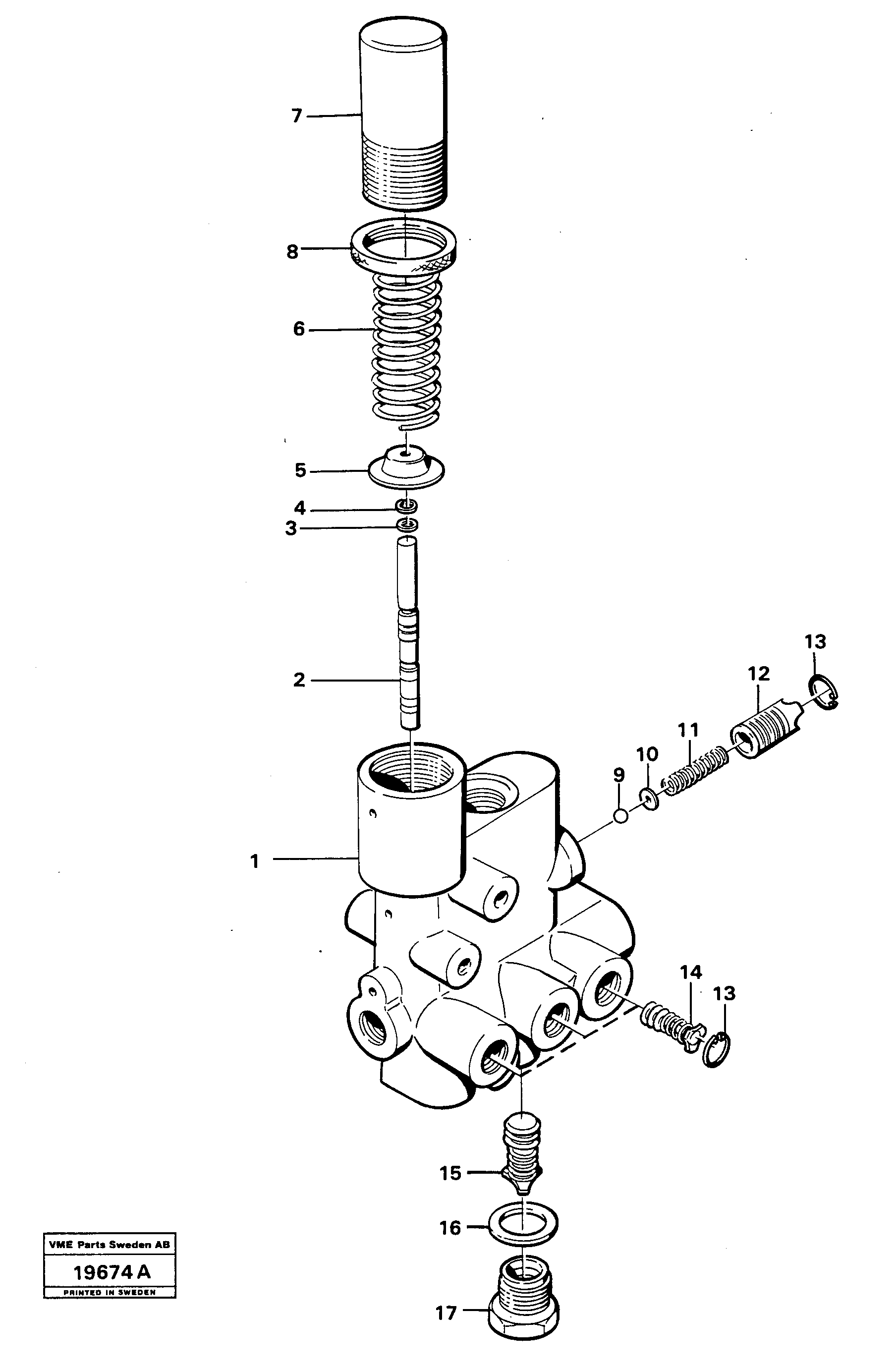 Схема запчастей Volvo L90 - 19359 Relief valve L90 L90