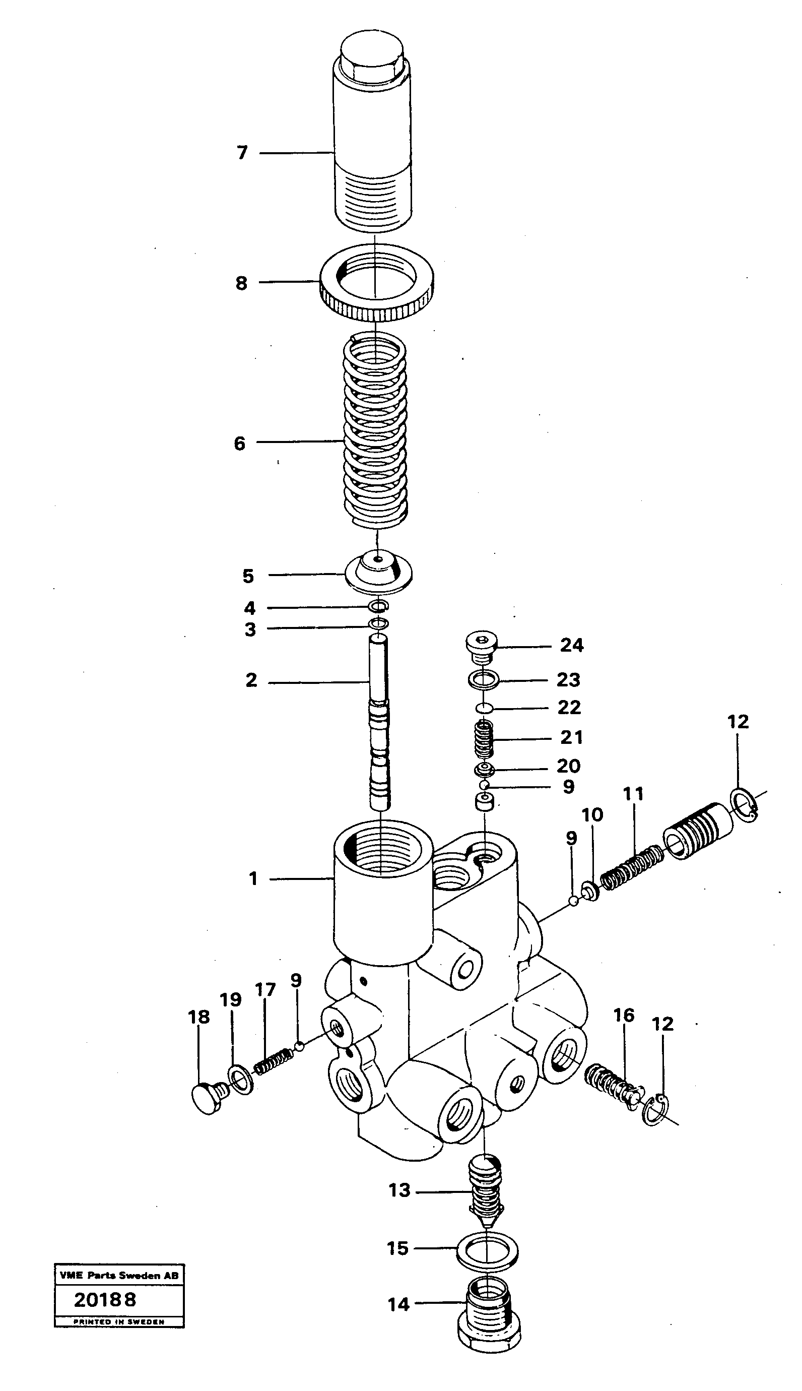 Схема запчастей Volvo L90 - 19360 Relief valve L90 L90