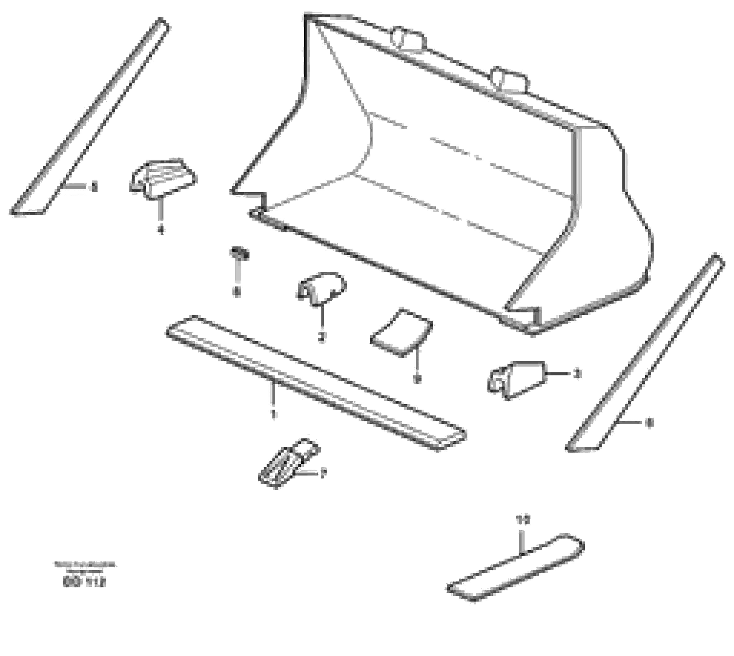 Схема запчастей Volvo L90 - 17321 Bucket, straight with teeth ATTACHMENTS ATTACHMENTS WHEEL LOADERS GEN. - C