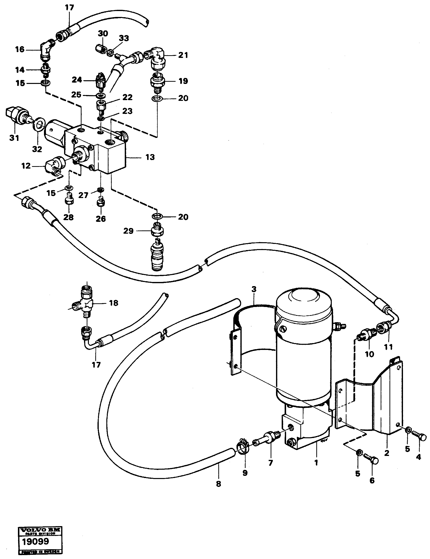 Схема запчастей Volvo L90 - 2388 Secondary steering system L90 L90