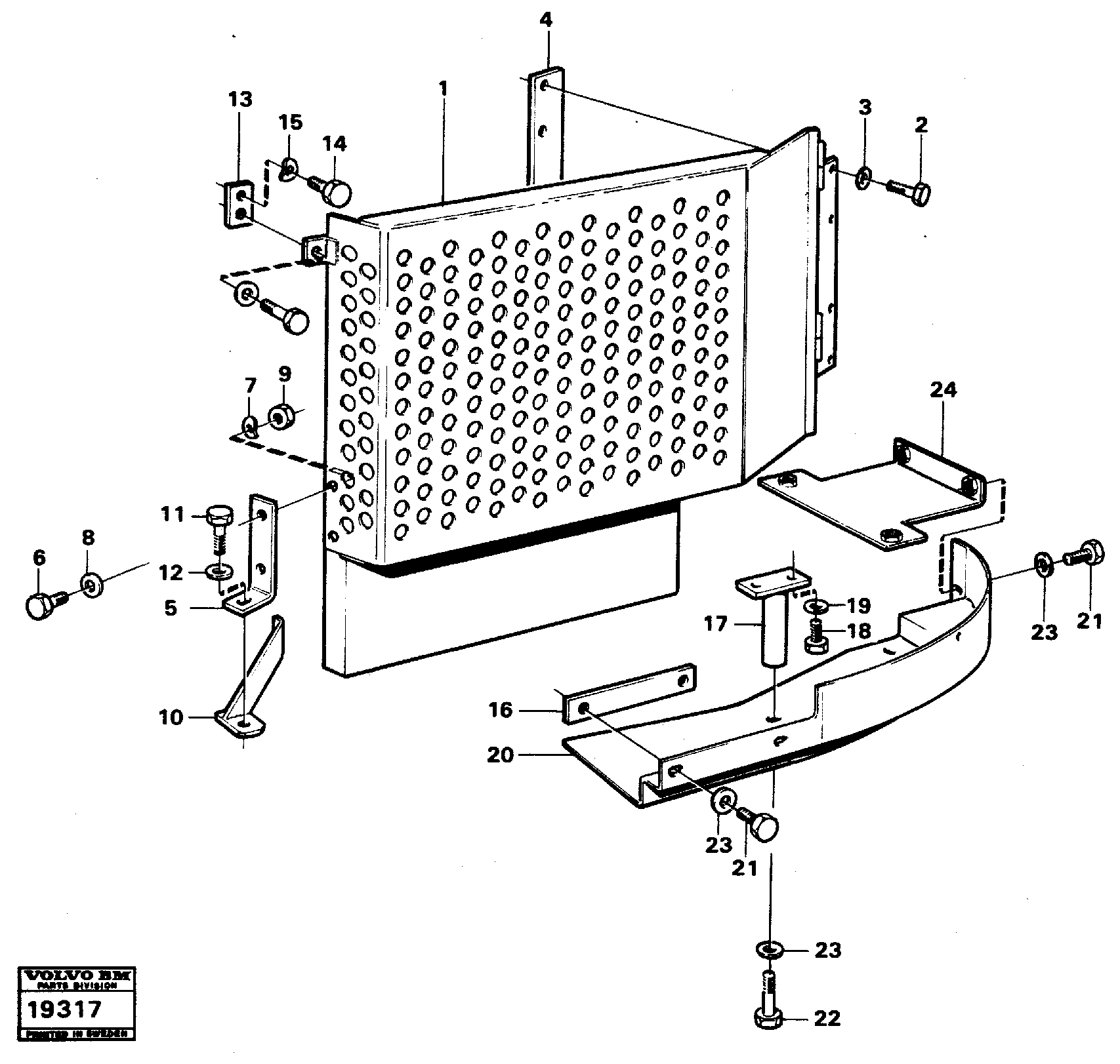 Схема запчастей Volvo L90 - 37064 Protecting plates on cab L90 L90