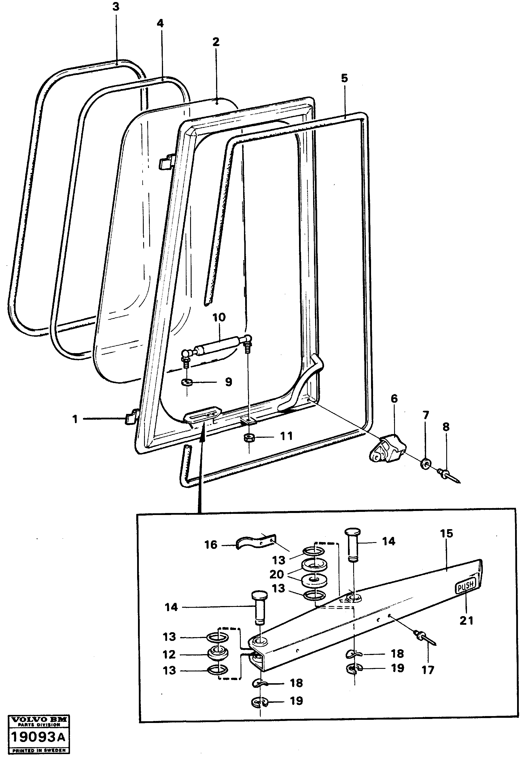 Схема запчастей Volvo L90 - 2501 Window L90 L90