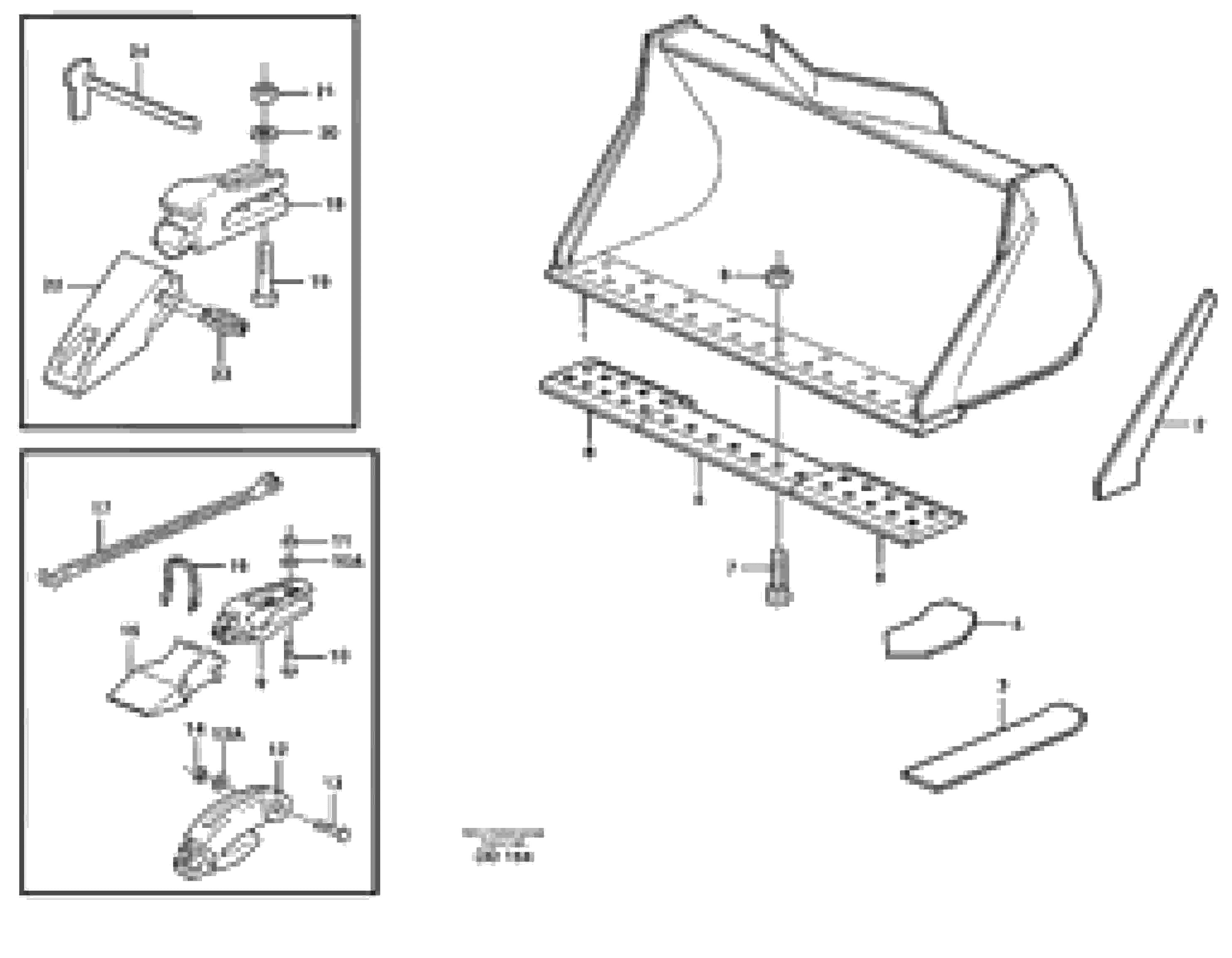 Схема запчастей Volvo L90 - 70766 Bucket, straight lip, alt. edge savers or teeth ATTACHMENTS ATTACHMENTS WHEEL LOADERS GEN. - C