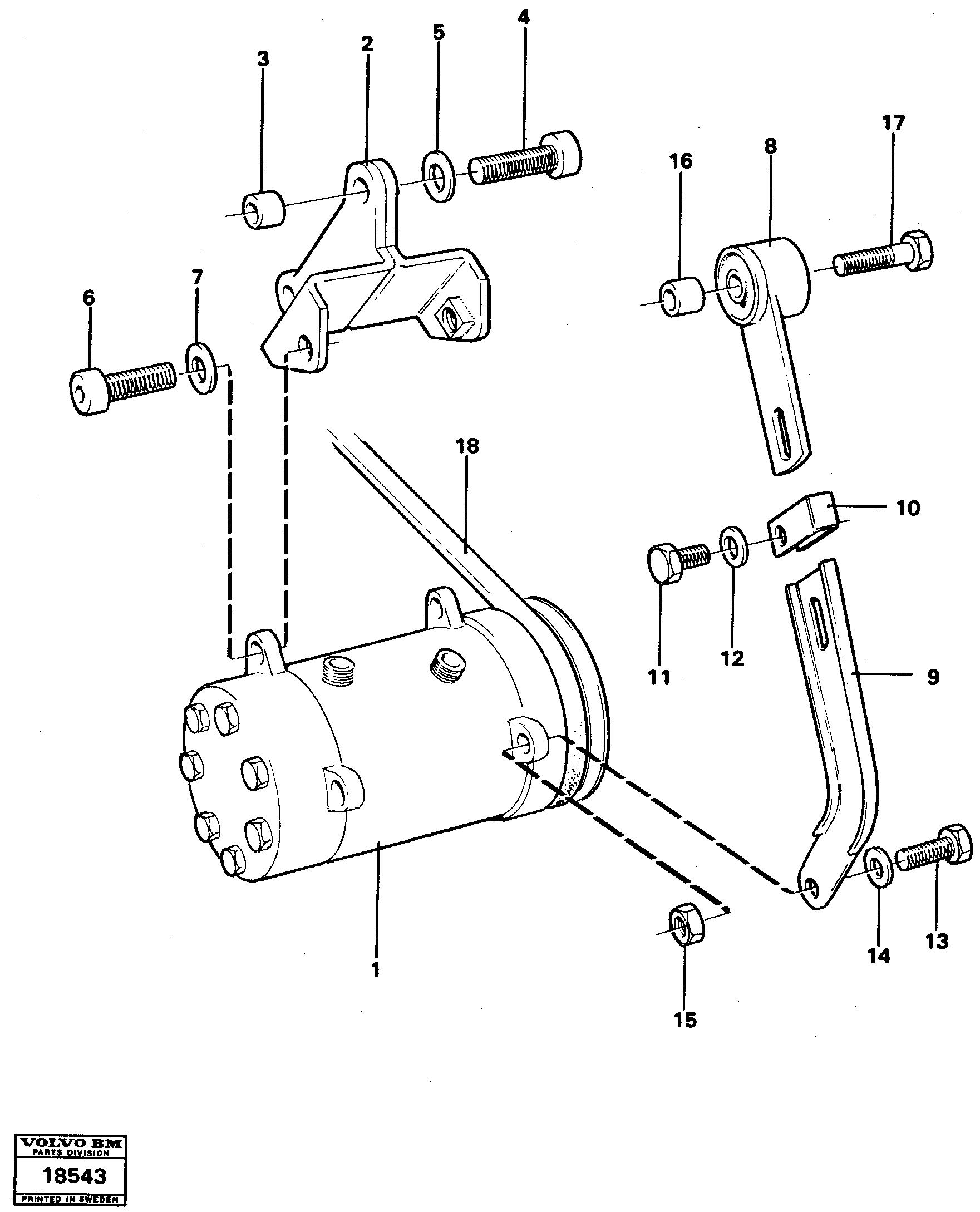 Схема запчастей Volvo L90 - 45261 Air-compressor with fitting parts L90 L90