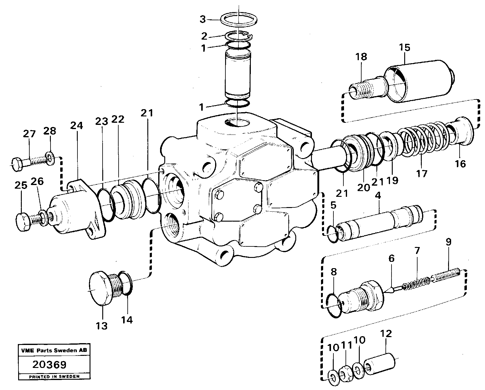 Схема запчастей Volvo L90 - 10791 Control valve L90 L90