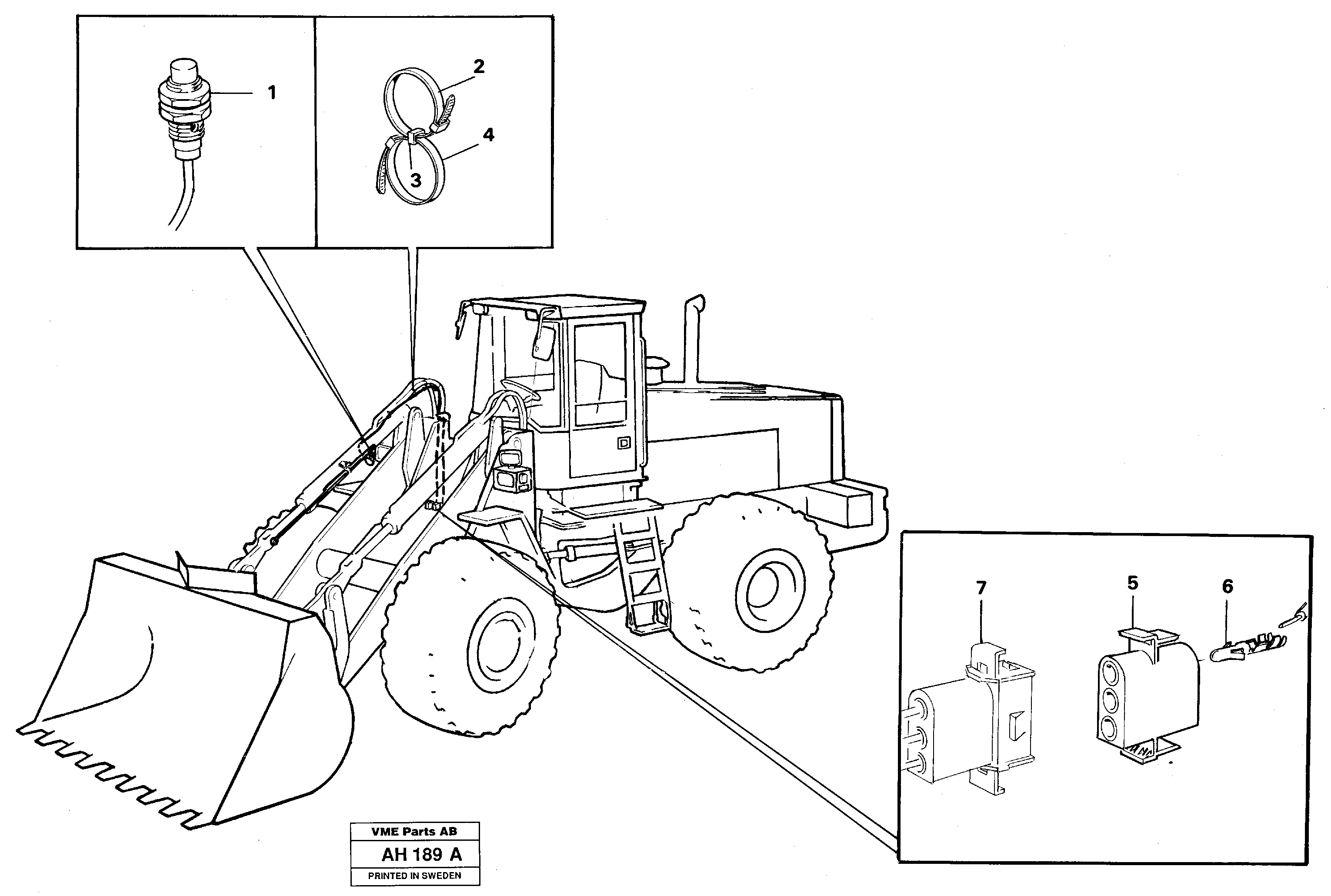 Схема запчастей Volvo L90B - 21267 Electrical system: Bucket positioner and boom kickout L90B VOLVO BM VOLVO BM L90B