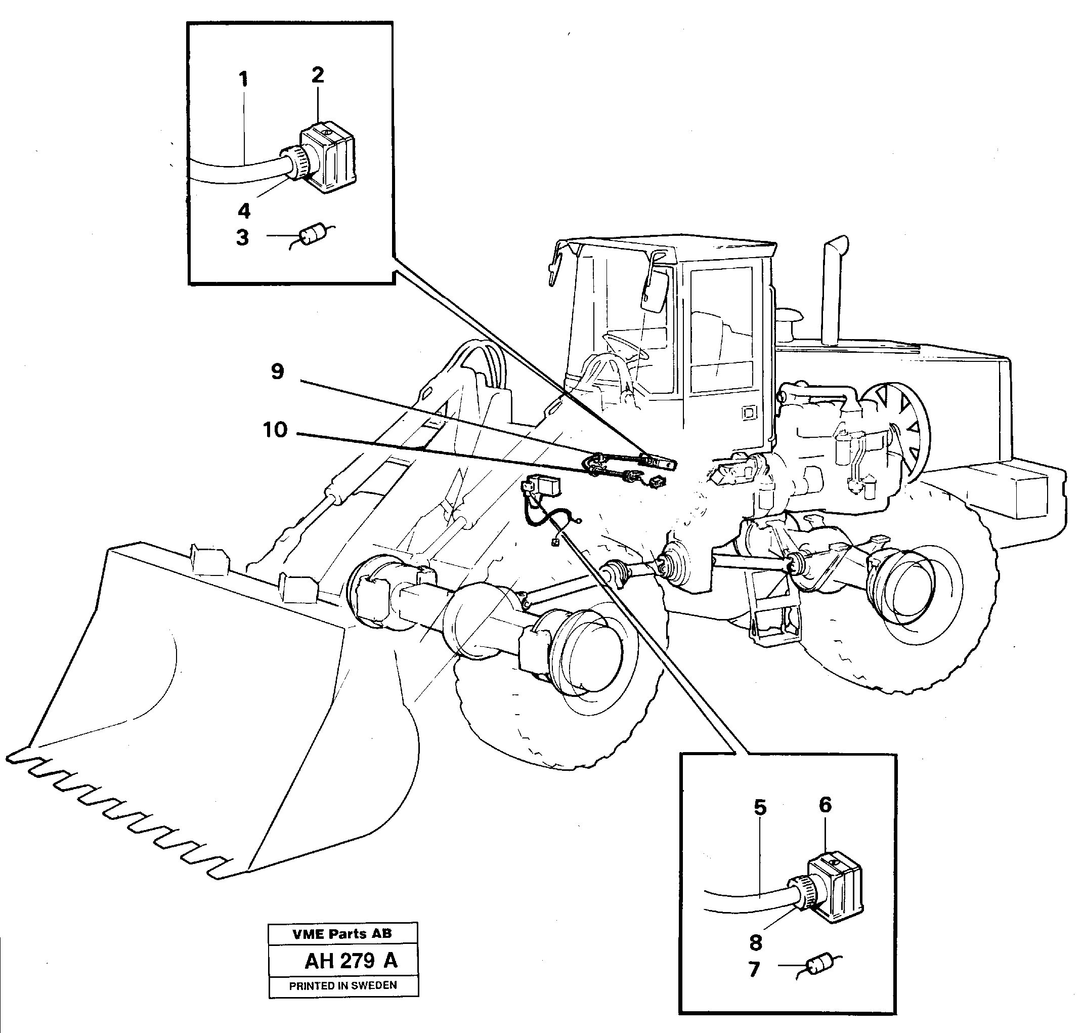 Схема запчастей Volvo L90B - 21268 Electrical system: Attachment locking L90B VOLVO BM VOLVO BM L90B