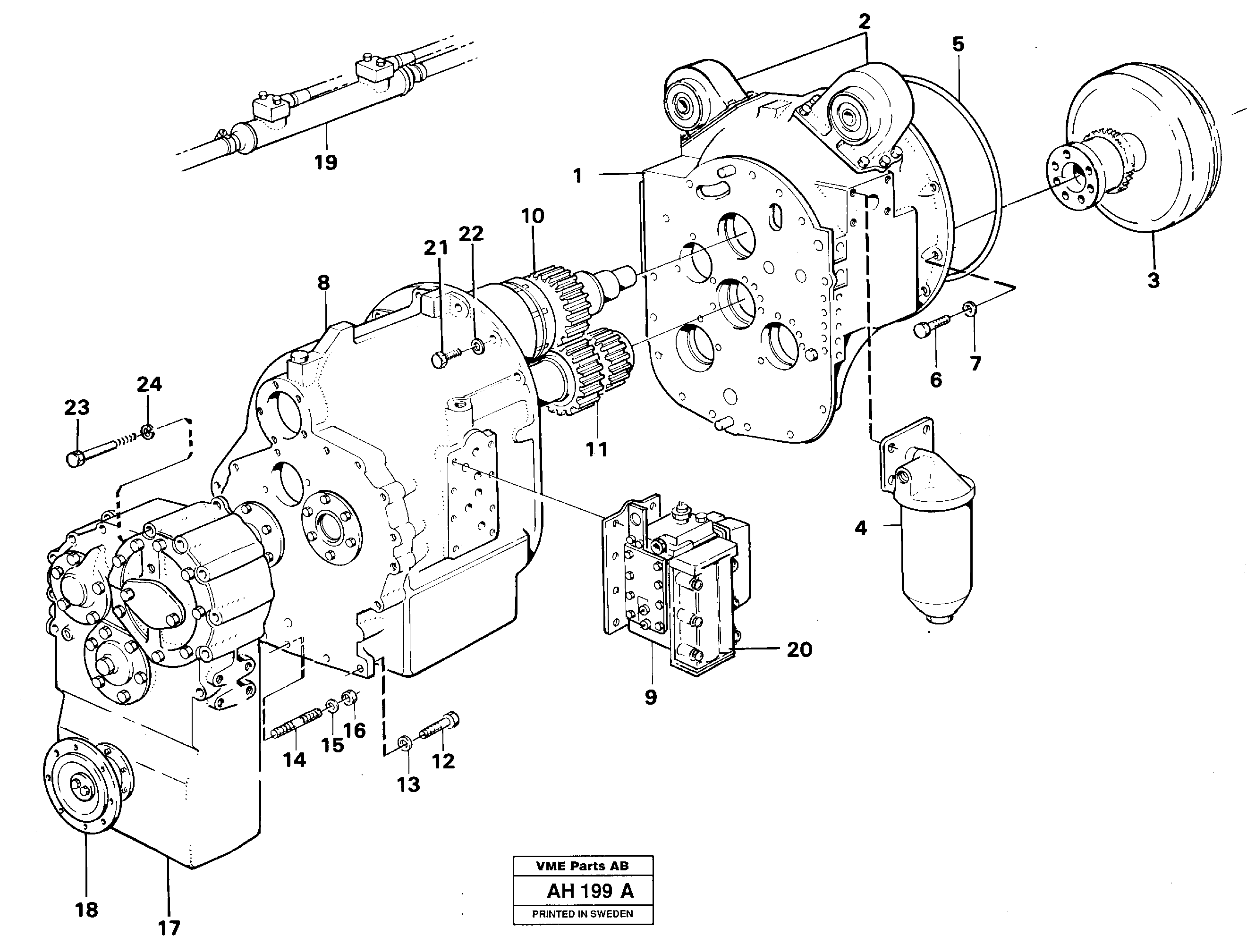 Схема запчастей Volvo L90B - 541 Hydraulic transmission with fitting parts L90B VOLVO BM VOLVO BM L90B