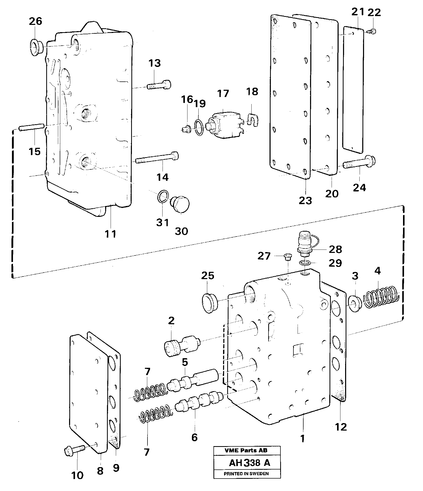 Схема запчастей Volvo L90B - 100231 Range selector valve L90B VOLVO BM VOLVO BM L90B