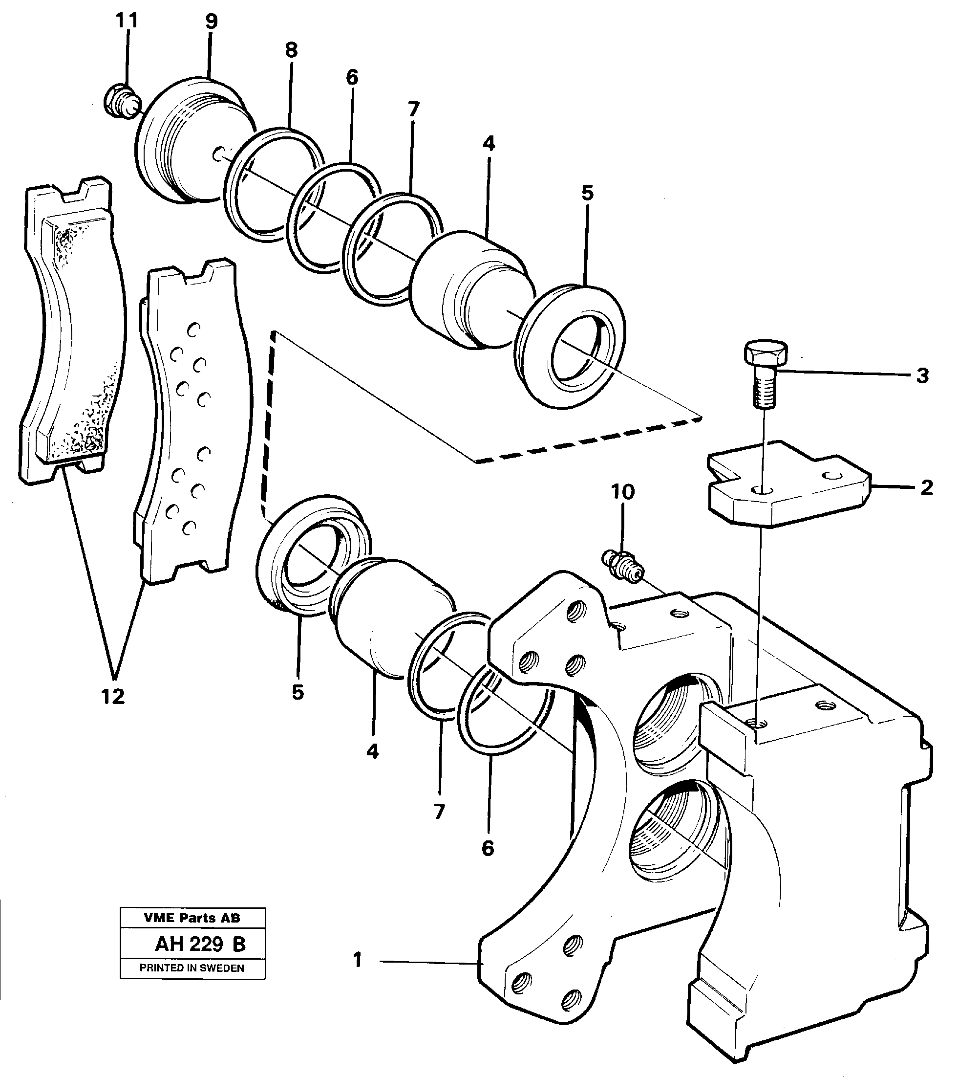 Схема запчастей Volvo L90B - 13599 Disc brake L90B VOLVO BM VOLVO BM L90B